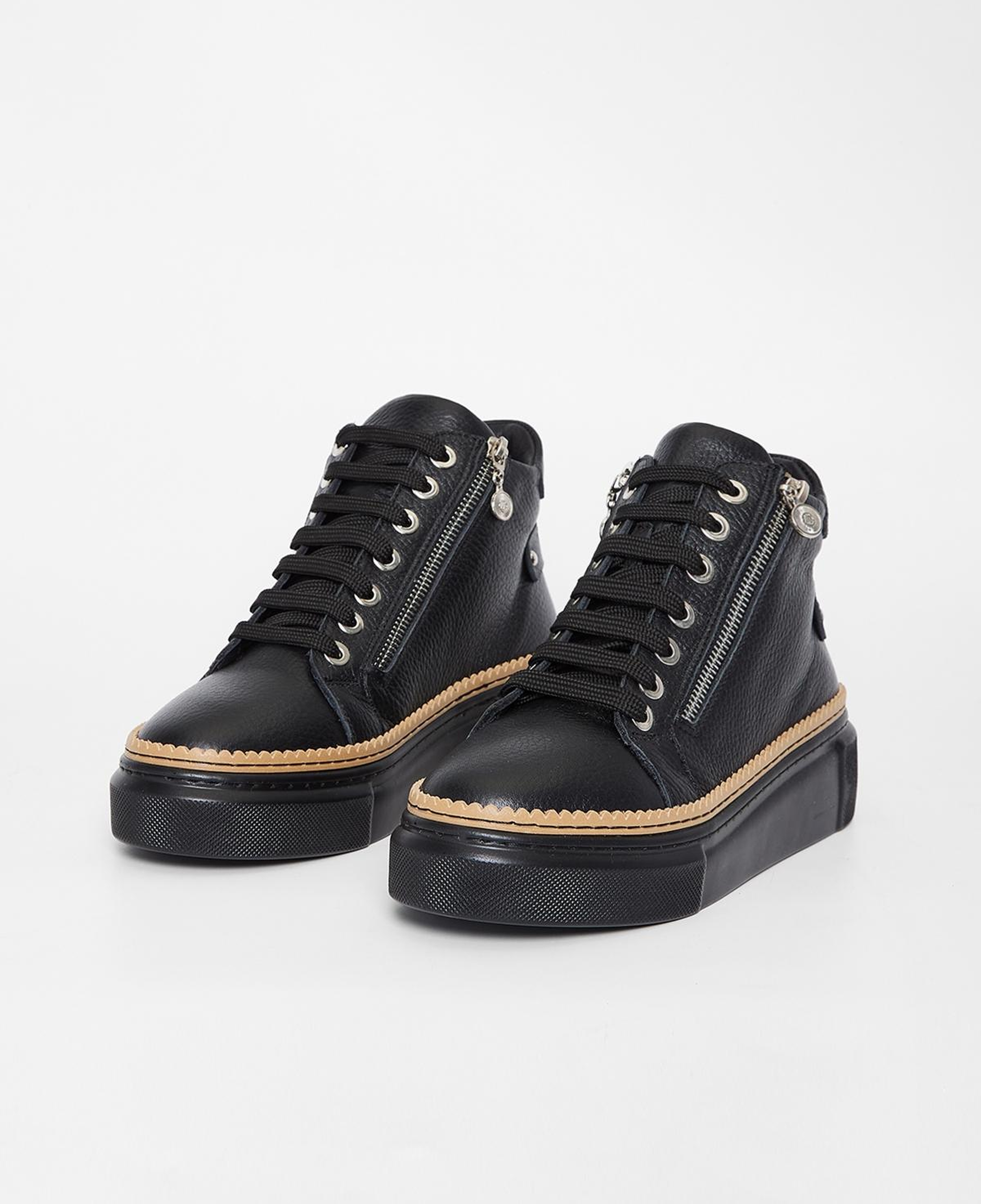 Valmenti Kadın Hakiki Deri Siyah Floter Düz Bot