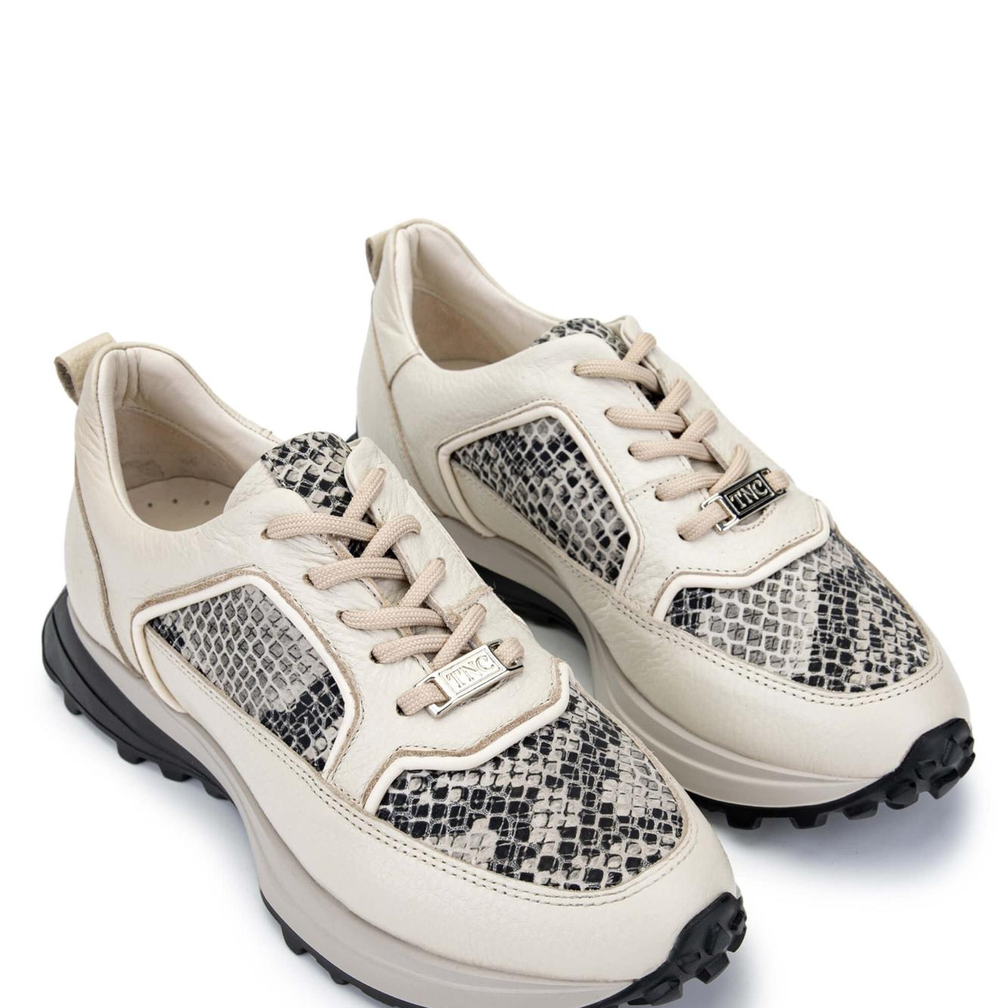 Tamer Tanca Kadın Hakiki Deri Bej Sneakers & Spor Ayakkabı