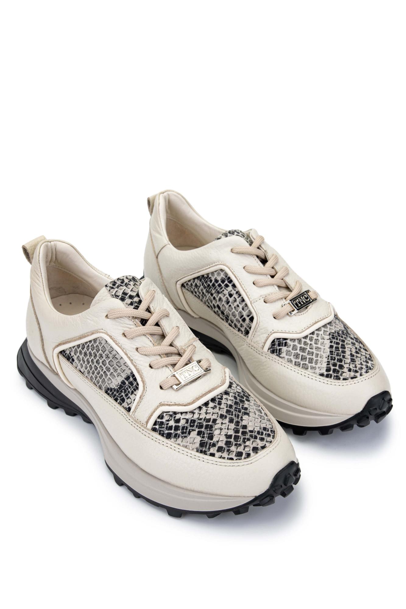 Tamer Tanca Kadın Hakiki Deri Bej Sneakers & Spor Ayakkabı