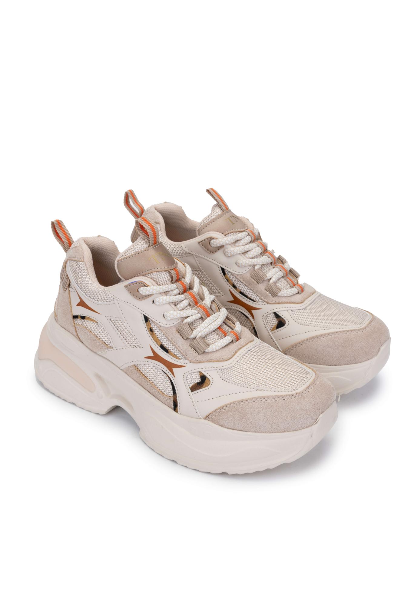 Tamer Tanca Kadın Tekstil/Vegan Bej Sneakers & Spor Ayakkabı