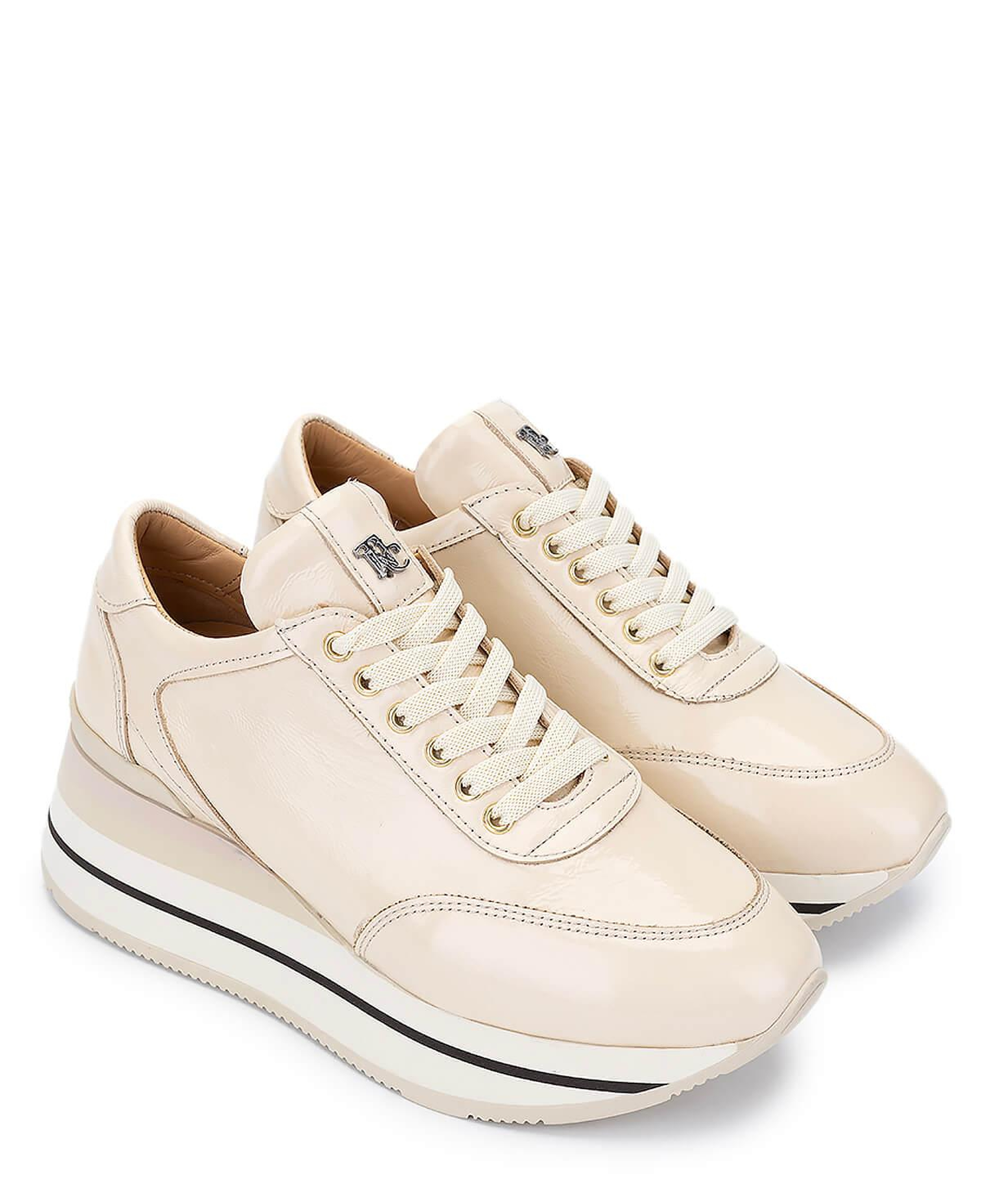 Tamer Tanca Kadın Hakiki Deri Bej Rugan Sneakers & Spor Ayakkabı