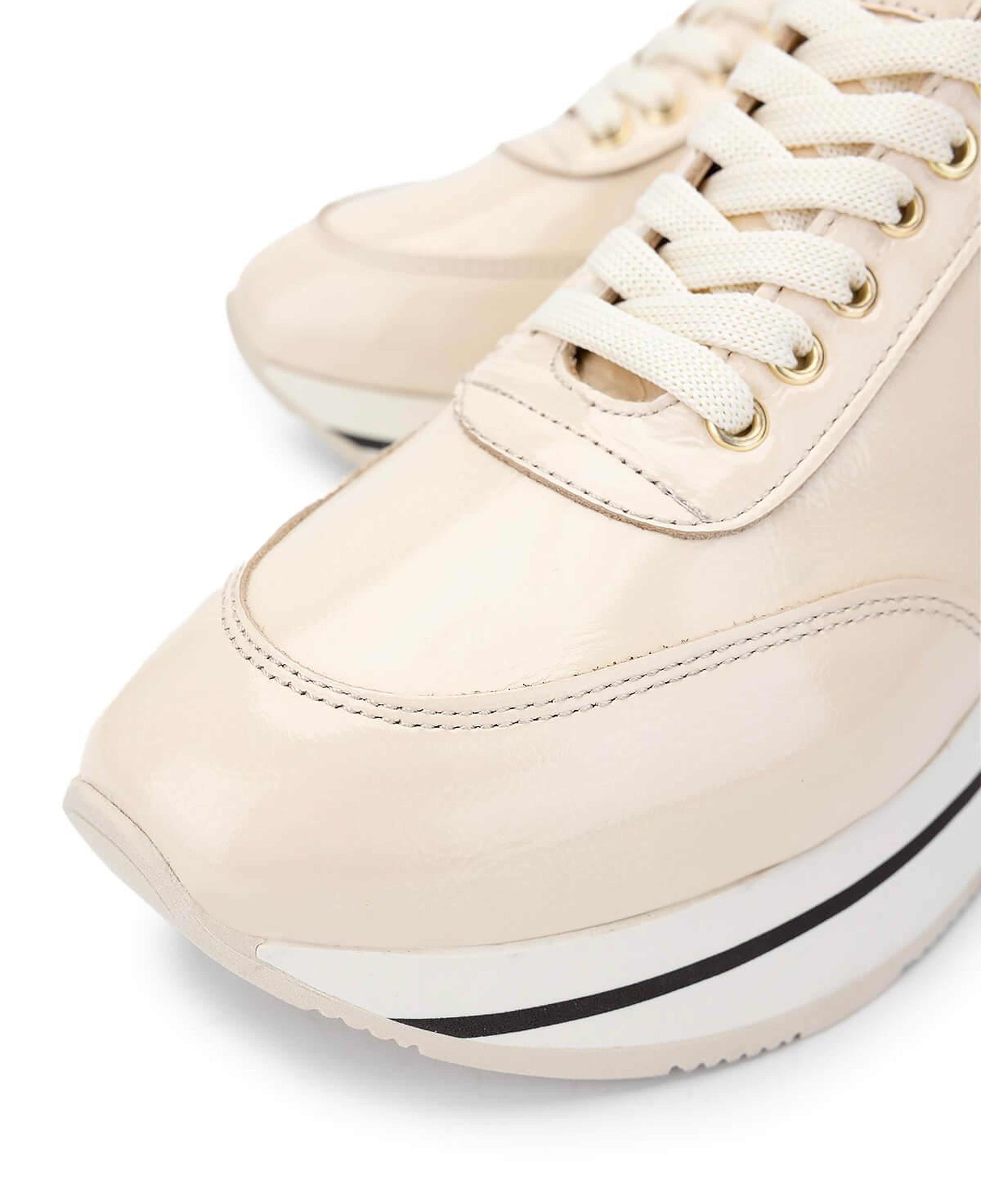 Tamer Tanca Kadın Hakiki Deri Bej Rugan Sneakers & Spor Ayakkabı