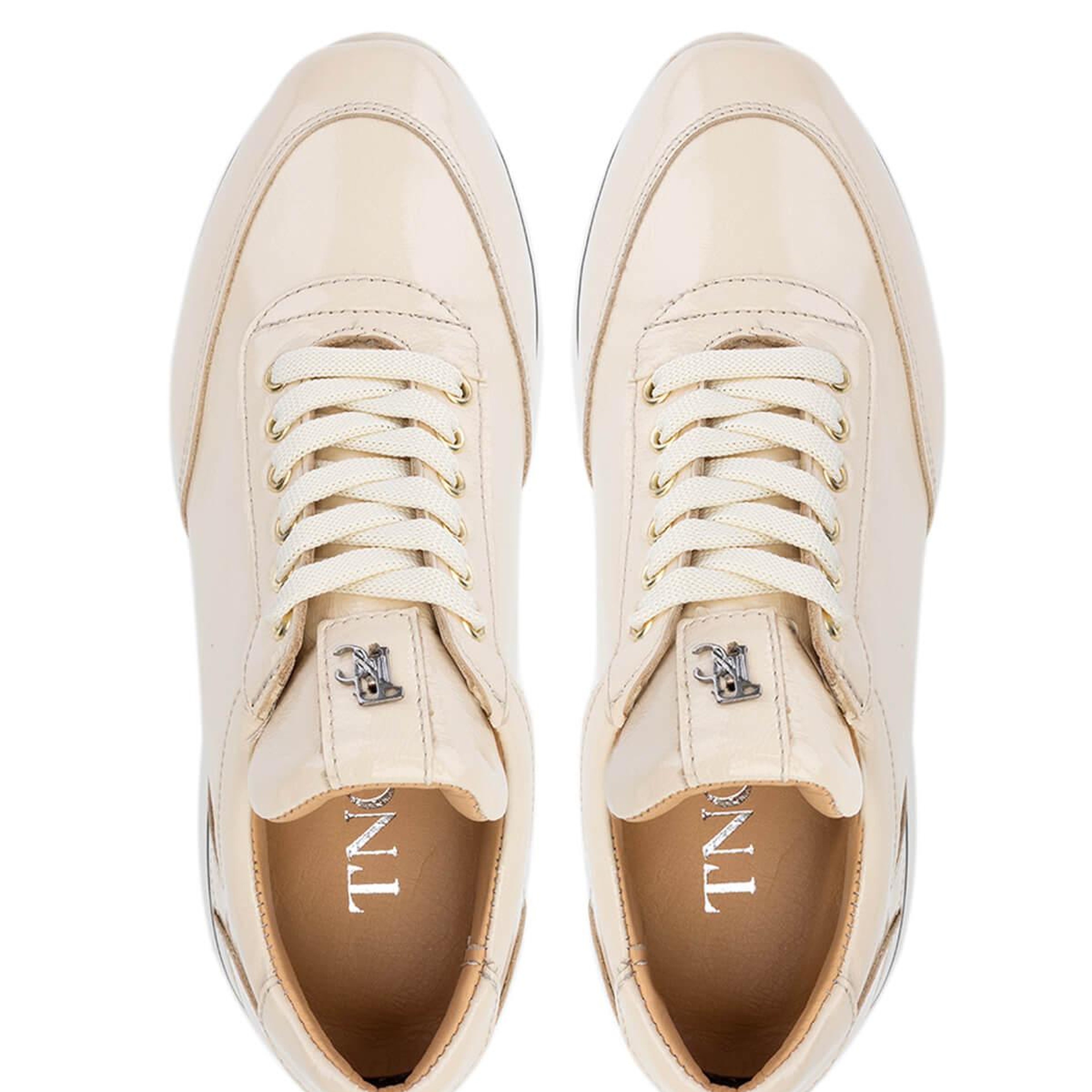 Tamer Tanca Kadın Hakiki Deri Bej Rugan Sneakers & Spor Ayakkabı