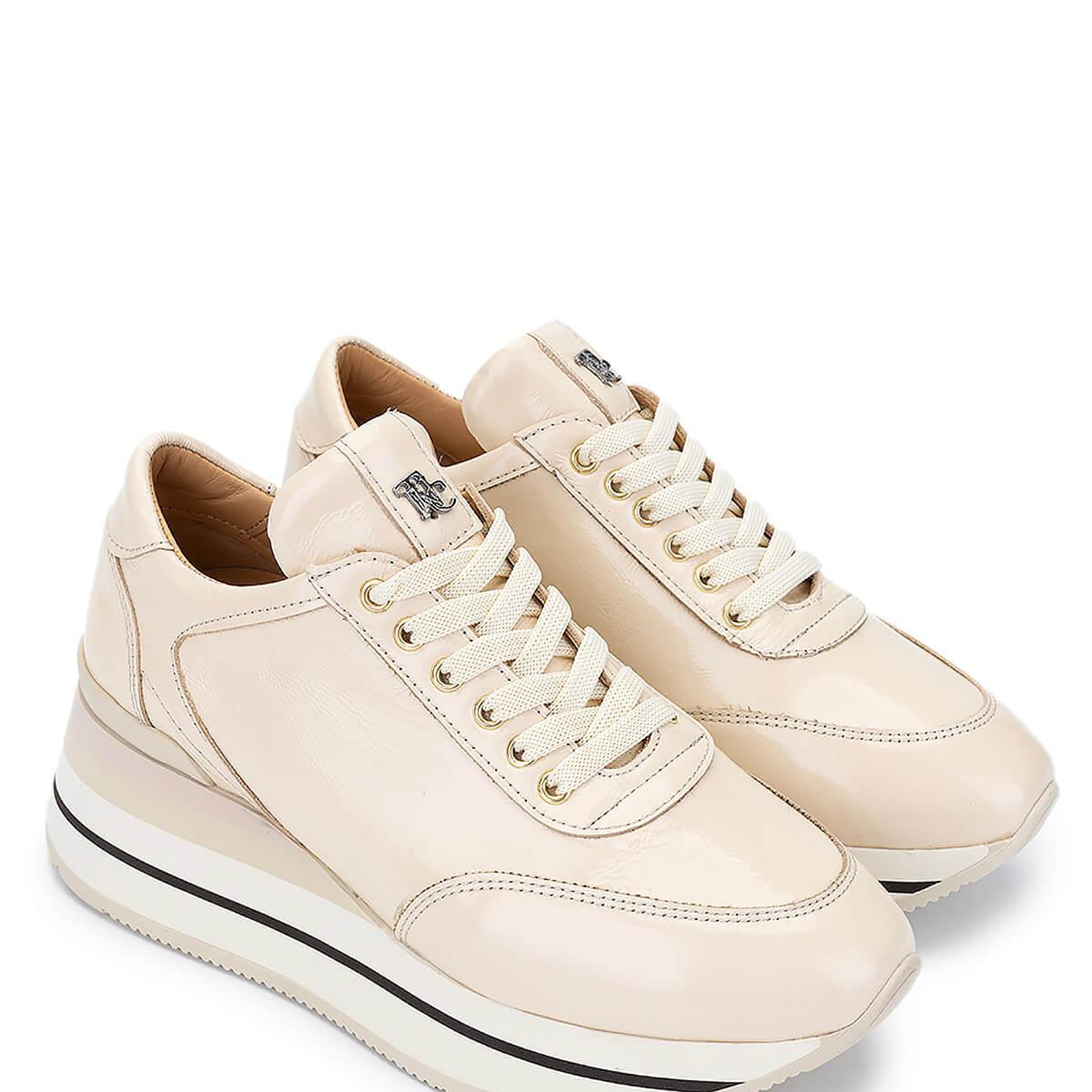 Tamer Tanca Kadın Hakiki Deri Bej Rugan Sneakers & Spor Ayakkabı