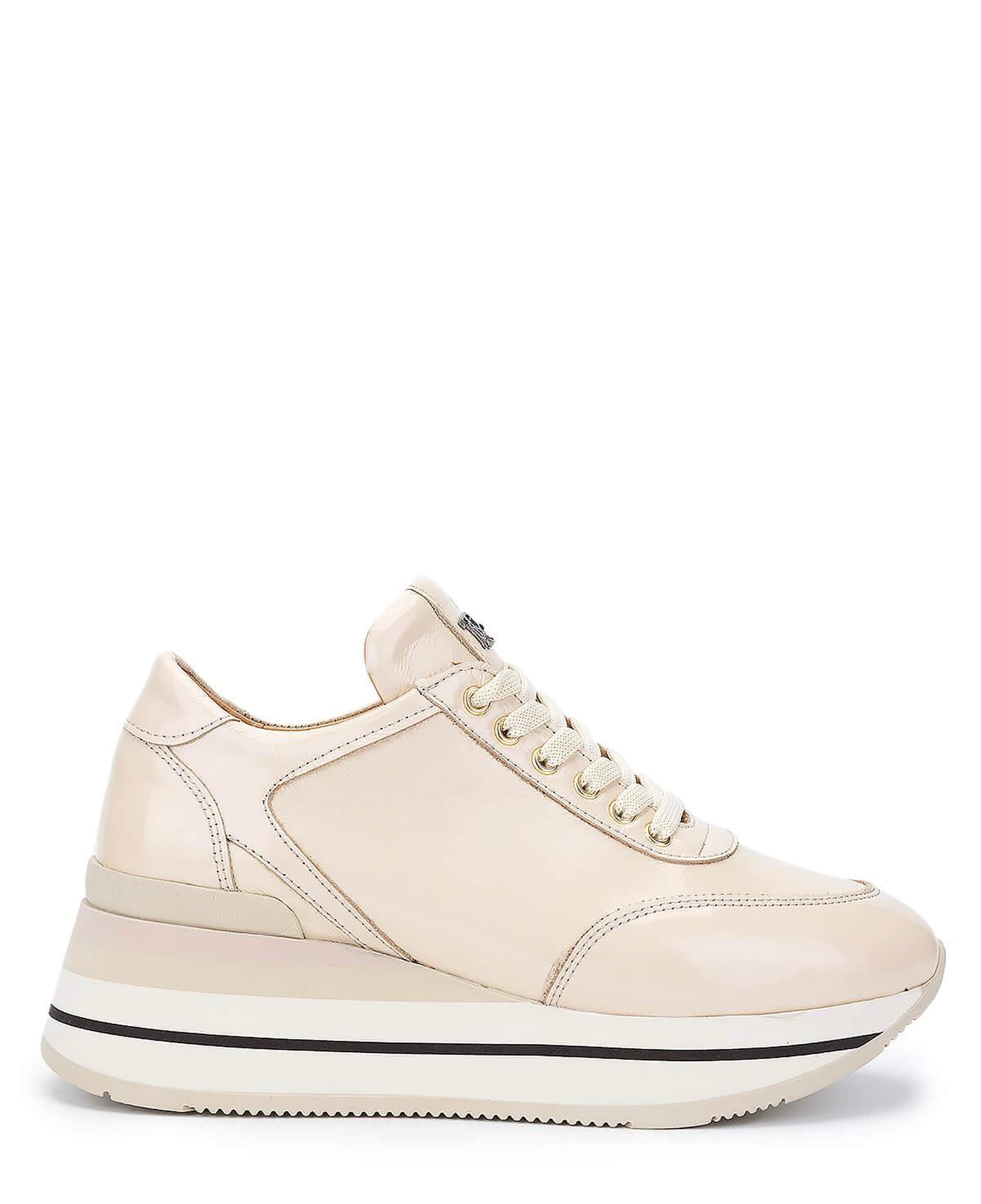 Tamer Tanca Kadın Hakiki Deri Bej Rugan Sneakers & Spor Ayakkabı