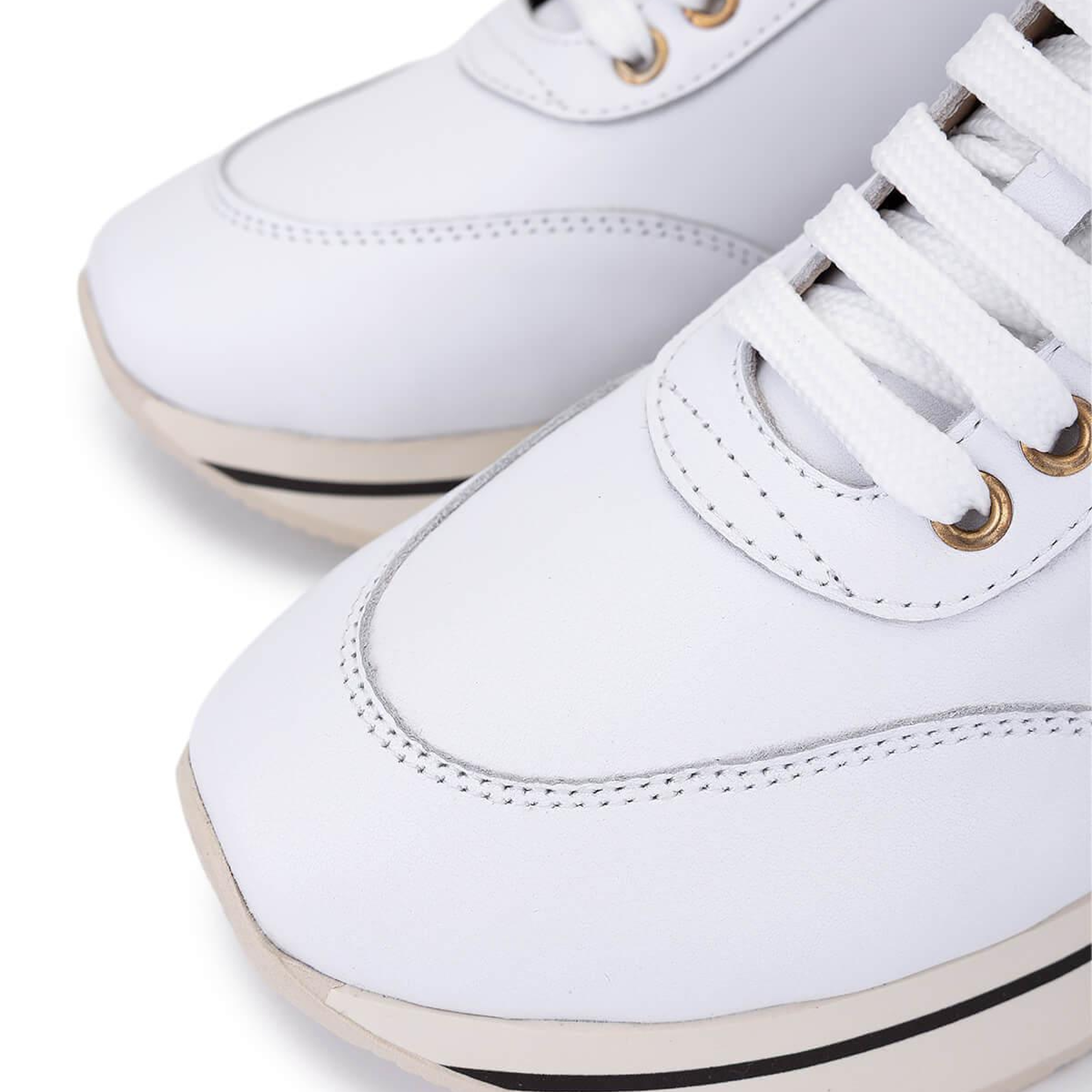 Tamer Tanca Kadın Hakiki Deri Krem Sneakers & Spor Ayakkabı