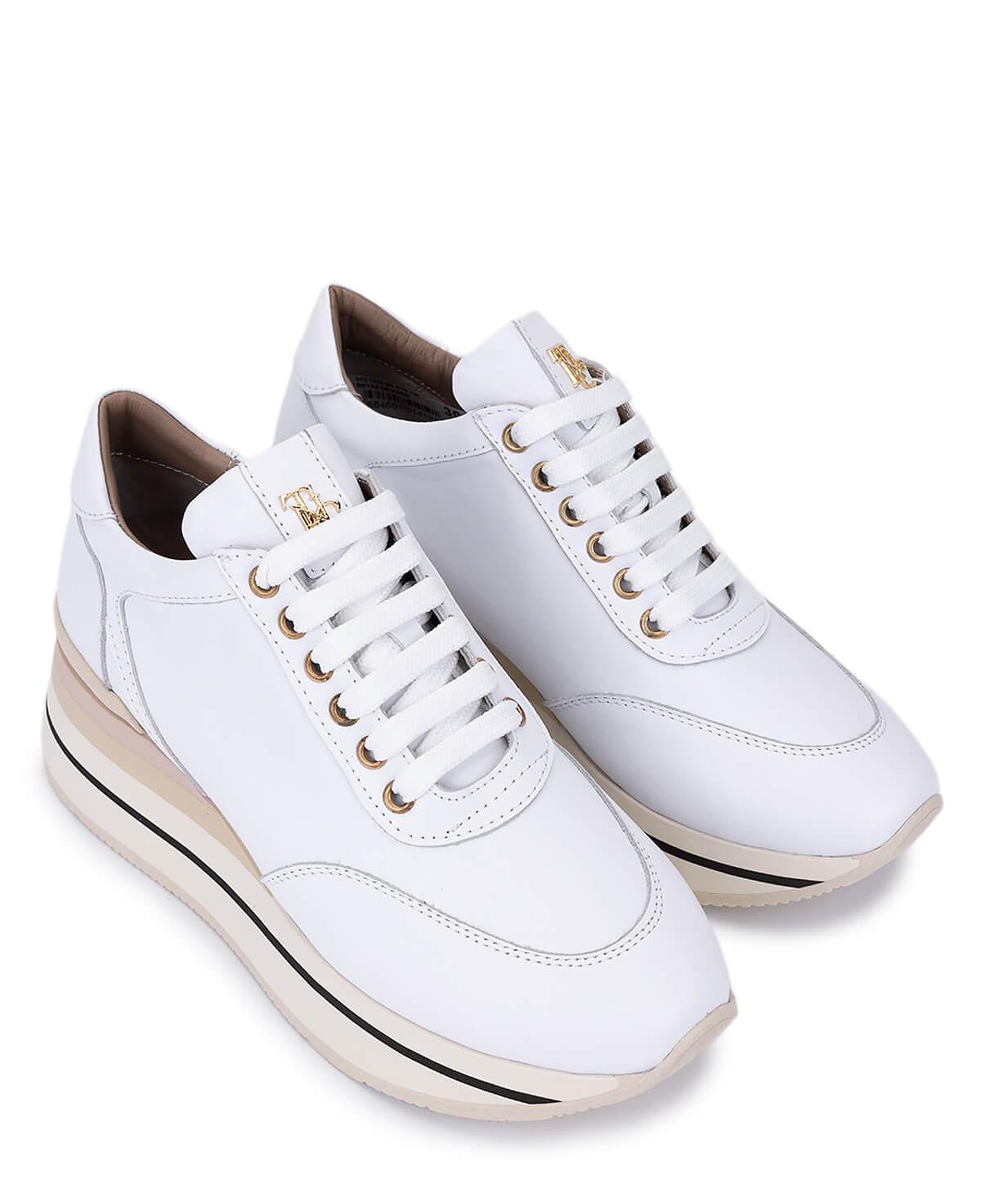 Tamer Tanca Kadın Hakiki Deri Krem Sneakers & Spor Ayakkabı