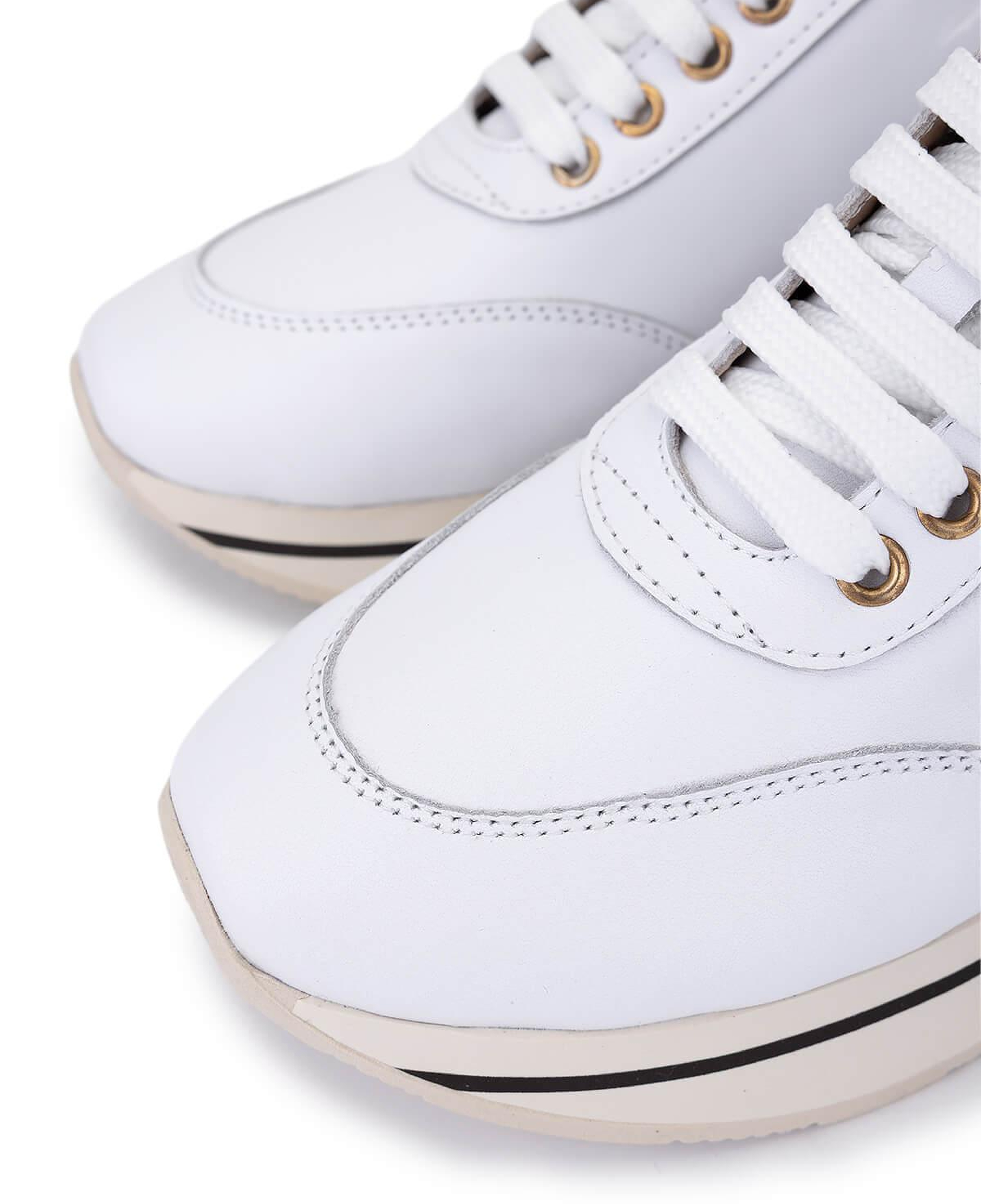 Tamer Tanca Kadın Hakiki Deri Krem Sneakers & Spor Ayakkabı