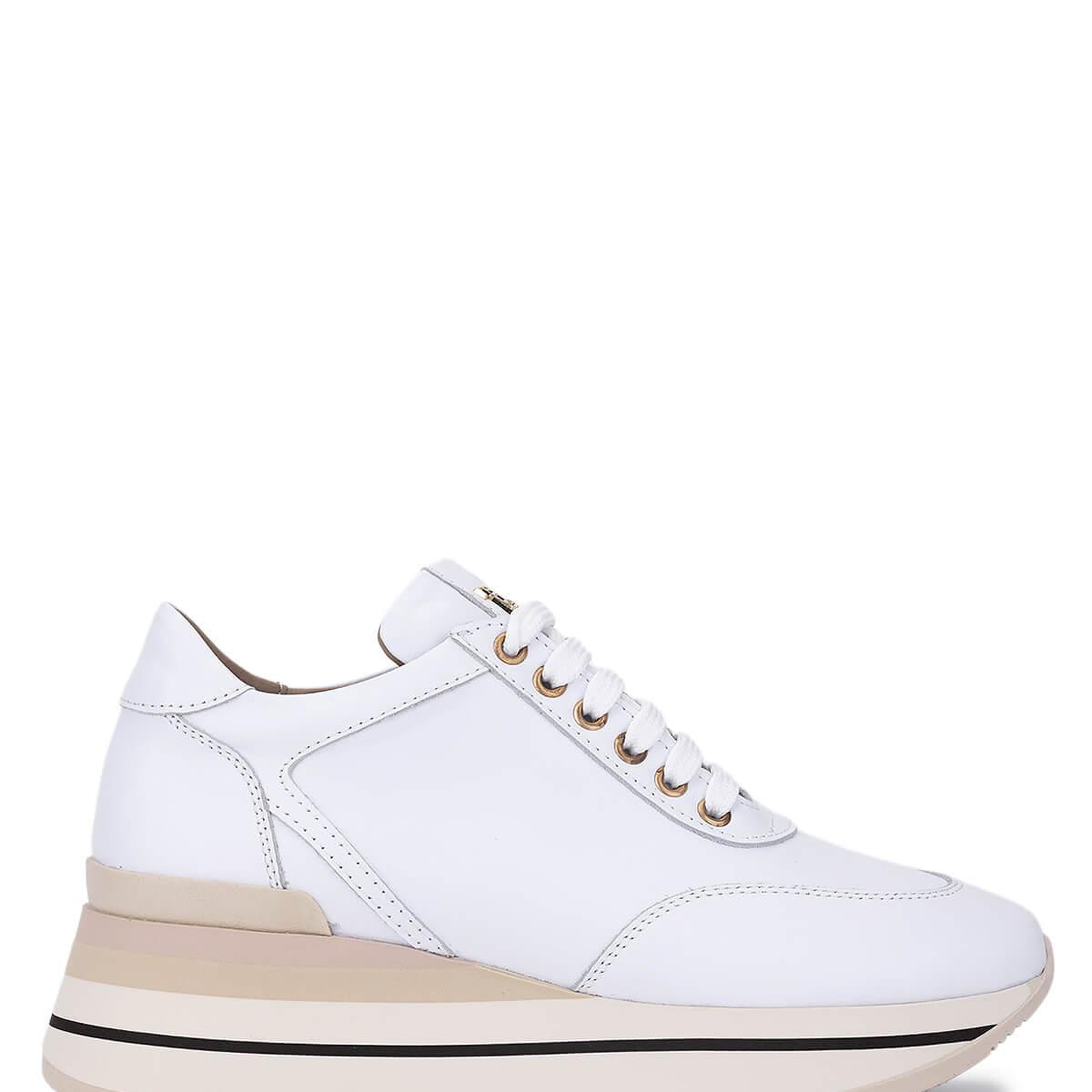 Tamer Tanca Kadın Hakiki Deri Krem Sneakers & Spor Ayakkabı