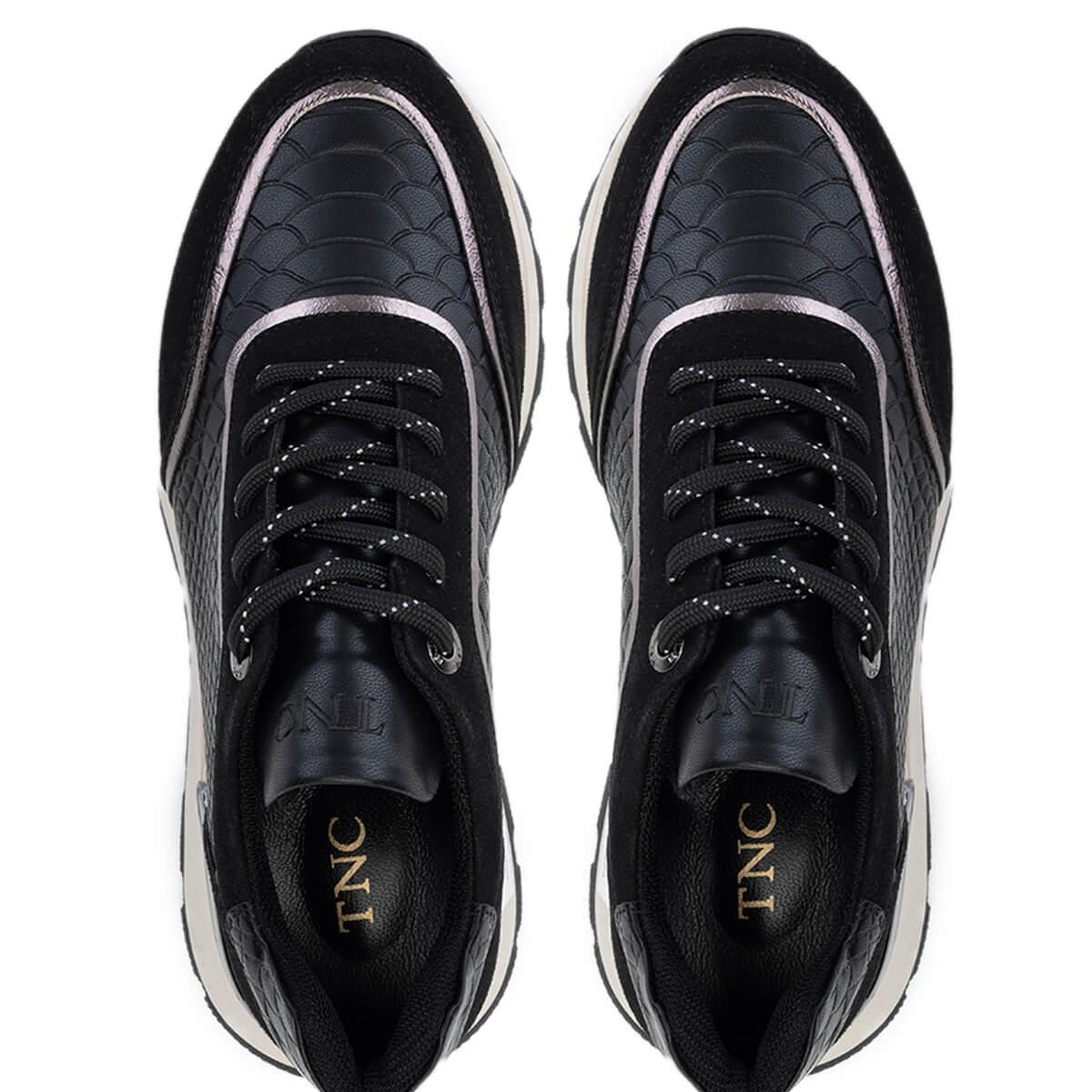 Tamer Tanca Kadın Vegan Siyah Sneakers & Spor Ayakkabı