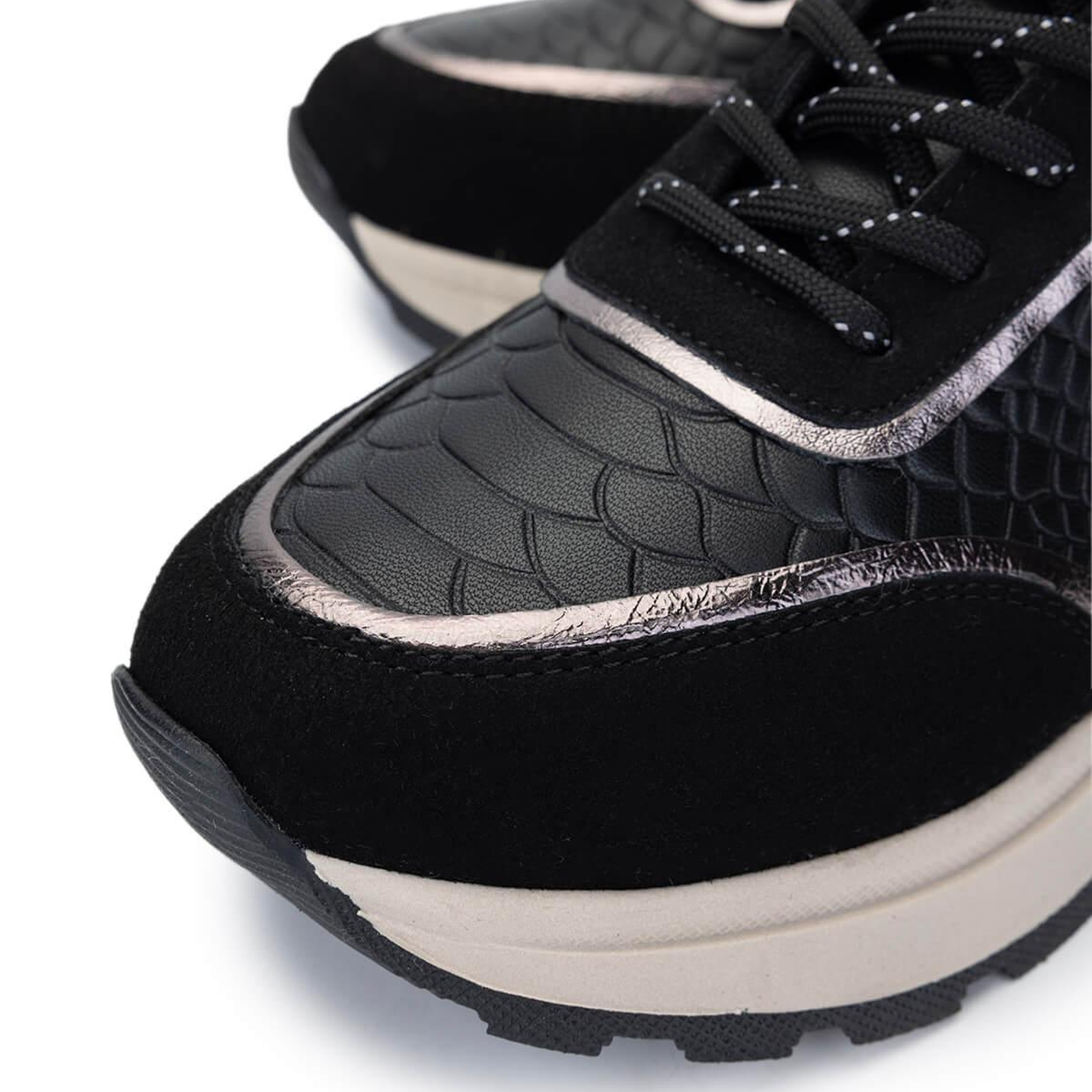 Tamer Tanca Kadın Vegan Siyah Sneakers & Spor Ayakkabı