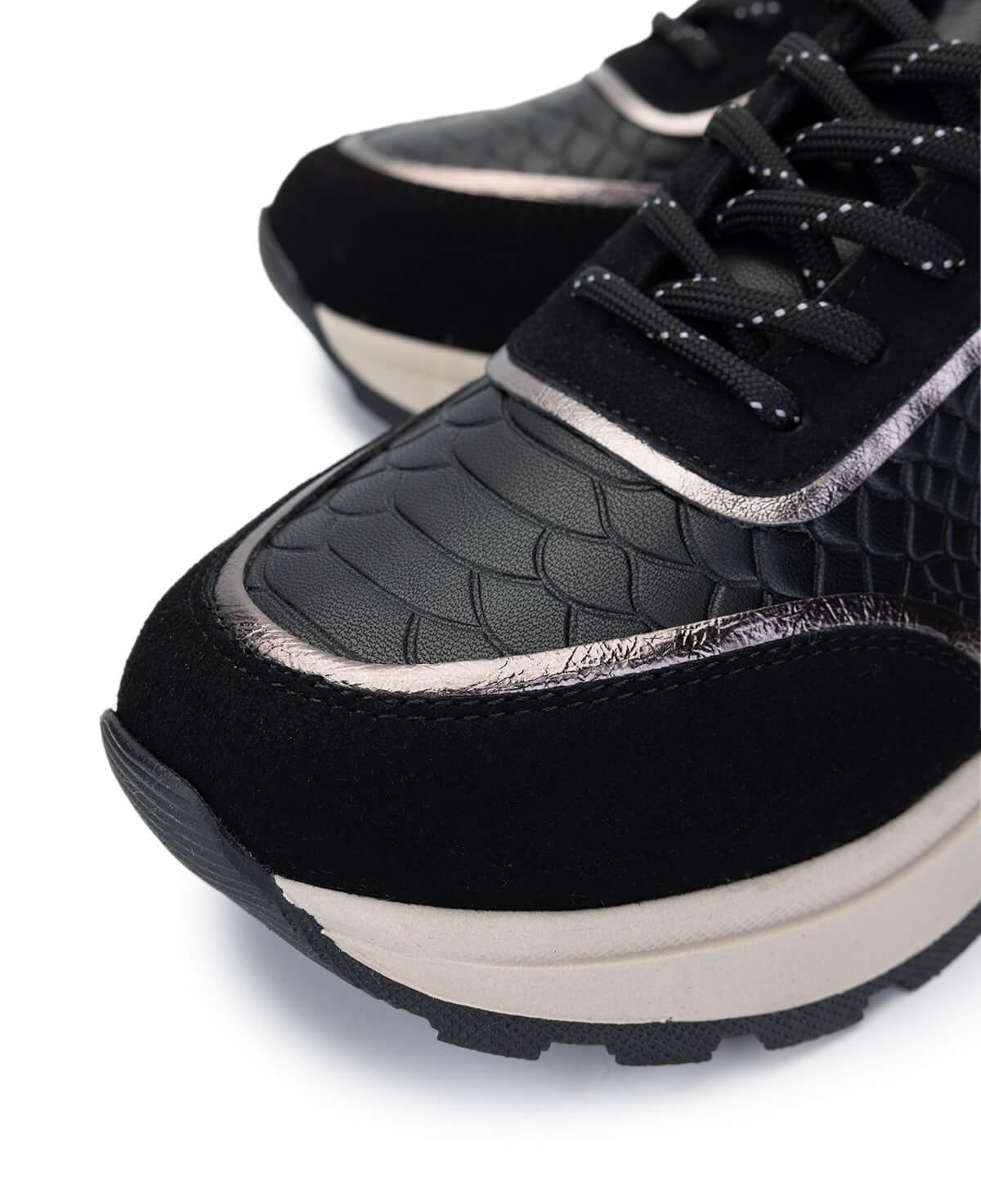 Tamer Tanca Kadın Vegan Siyah Sneakers & Spor Ayakkabı