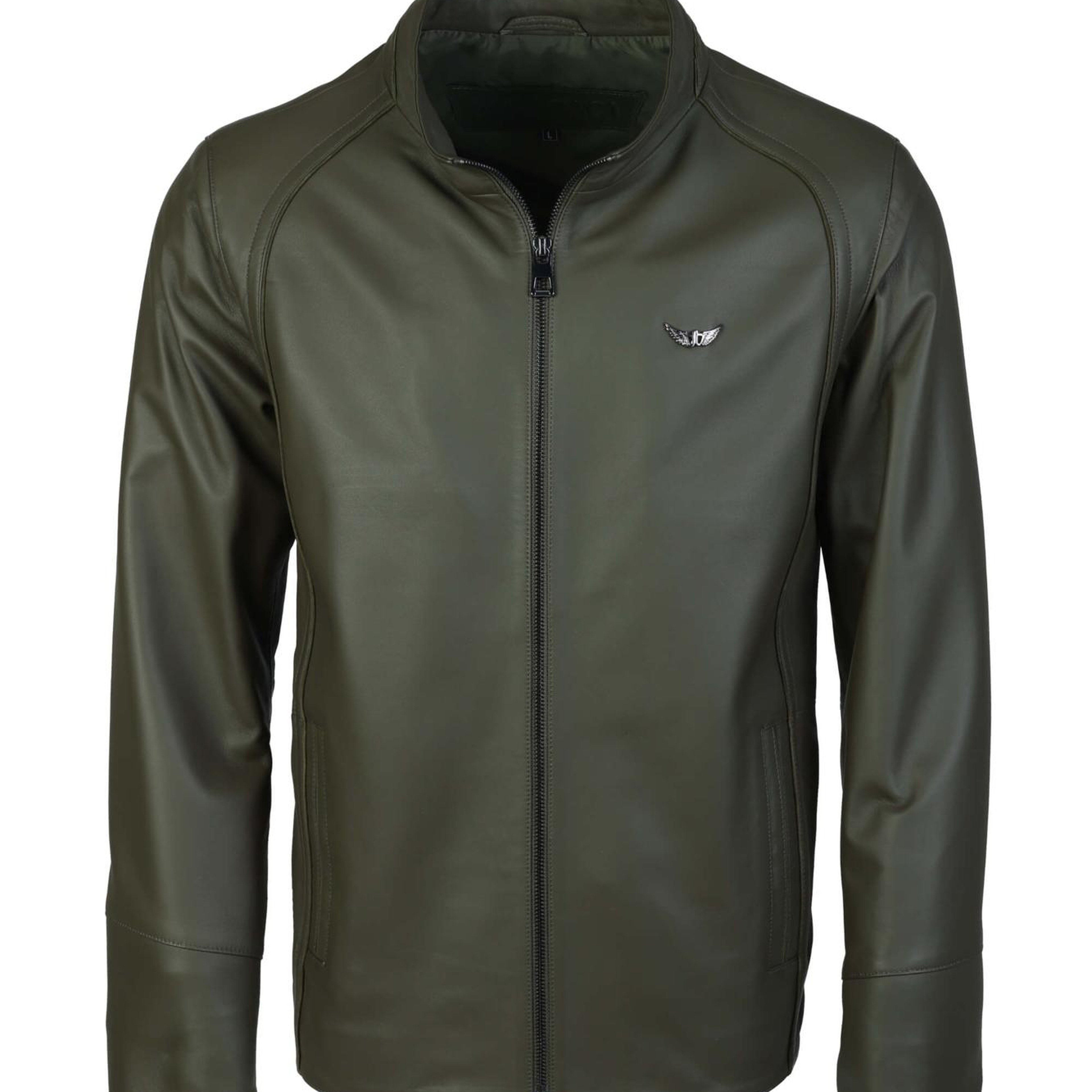 Tamer Tanca Erkek Hakiki Deri Yeşil Deri Mont