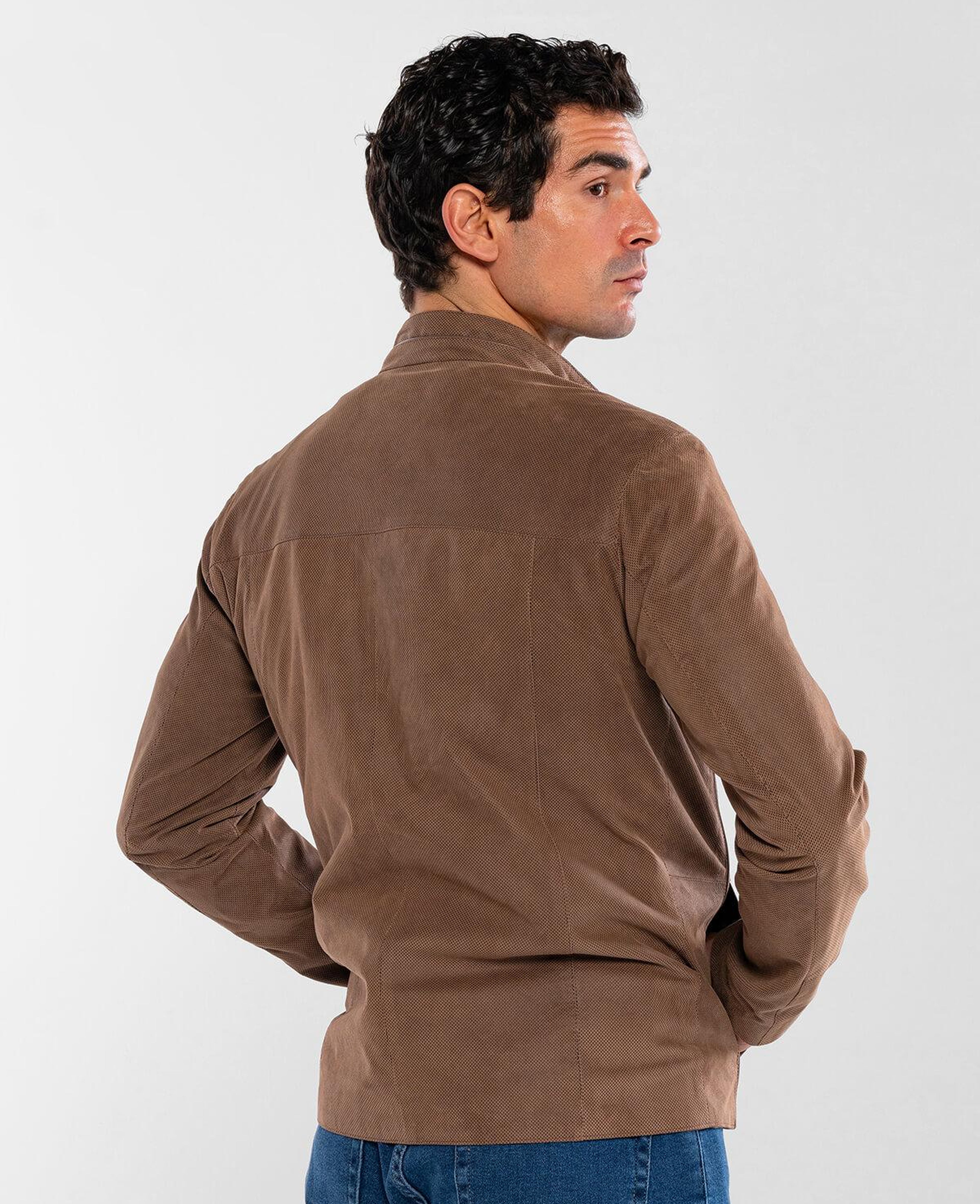 Tamer Tanca Erkek Hakiki Deri Vizon Baskı Deri Mont