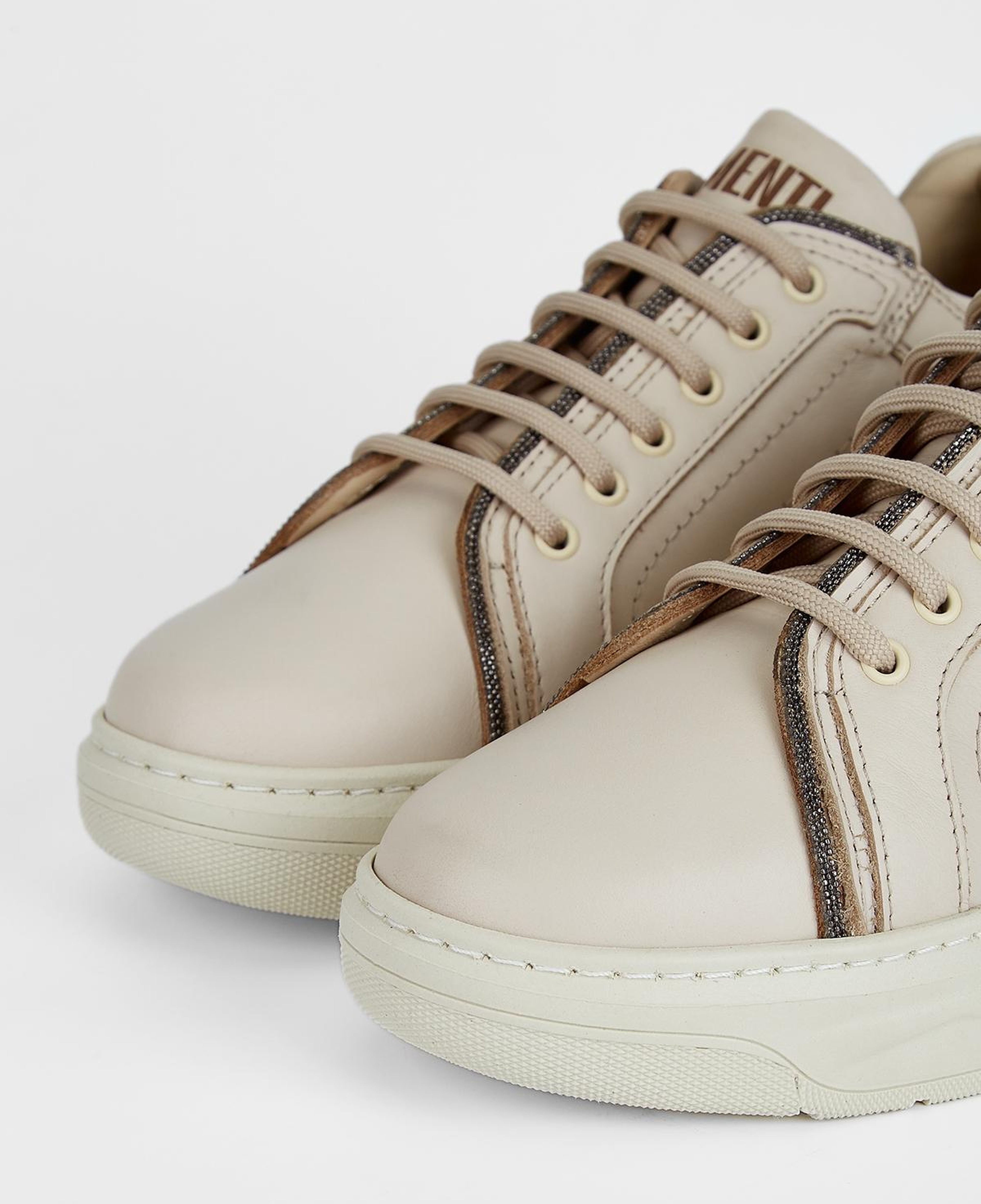 Valmenti Kadın Hakiki Deri Bej Sneakers & Spor Ayakkabı