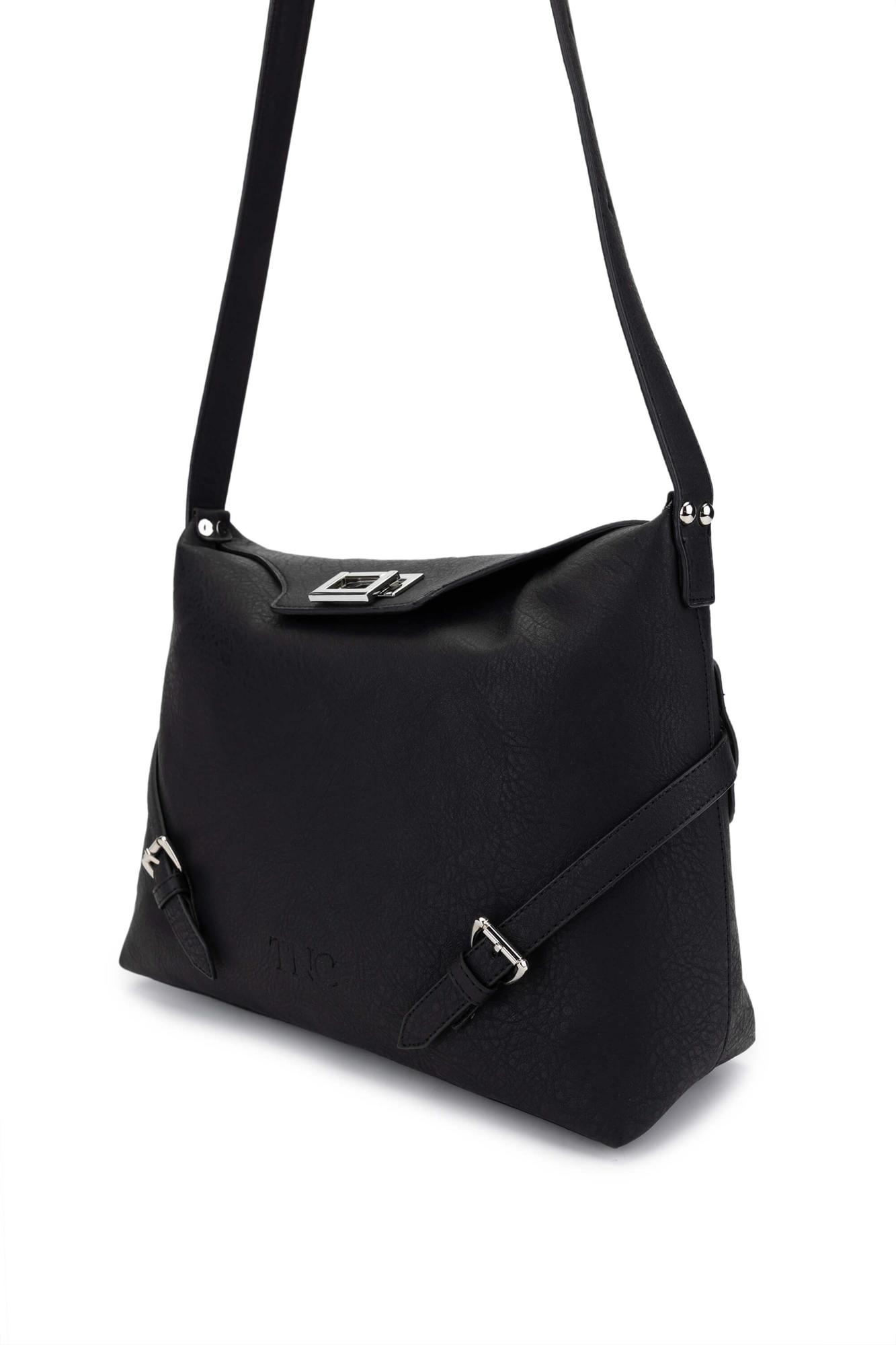 Tamer Tanca Kadın Vegan Siyah Omuz Çanta