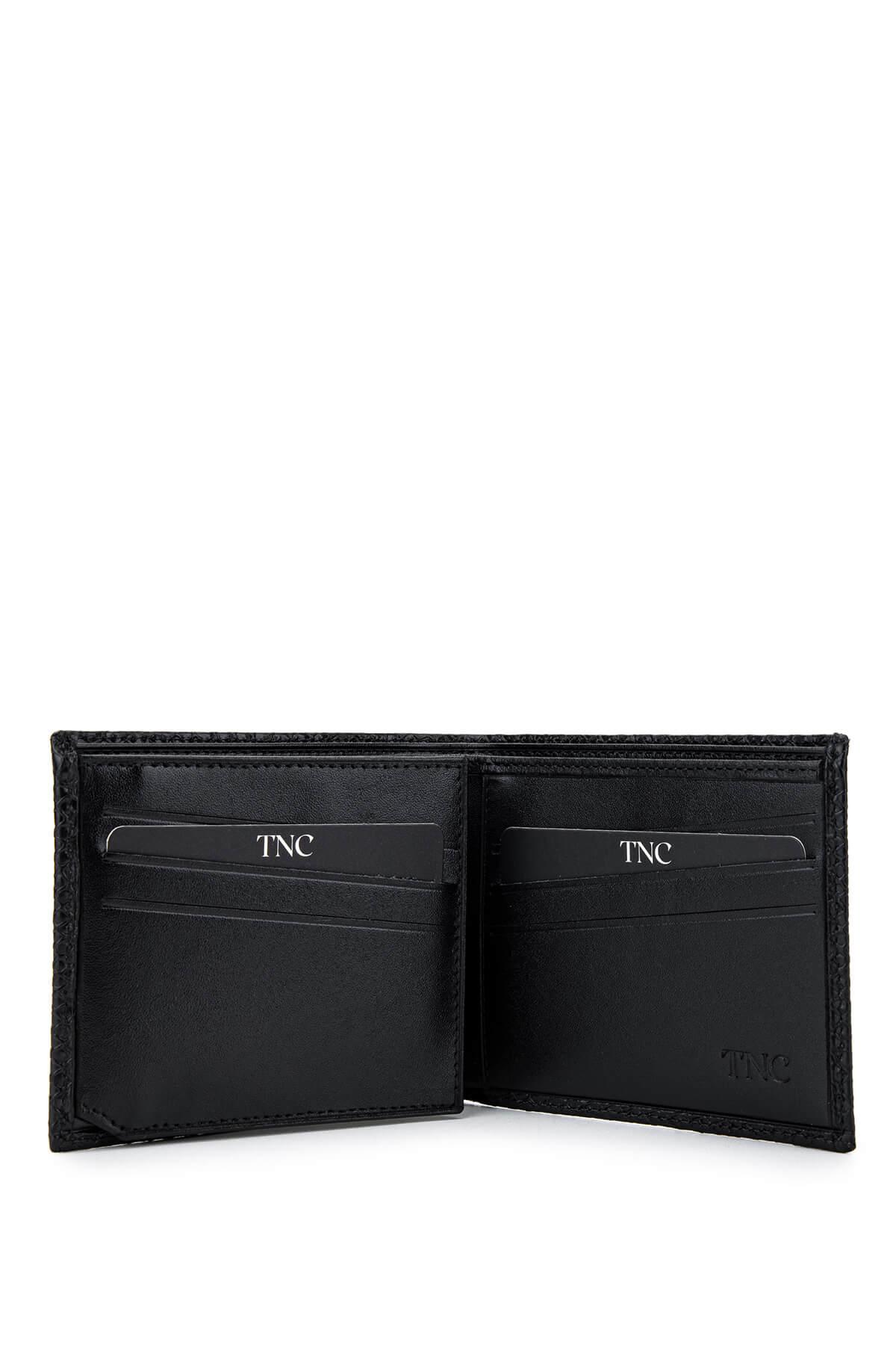 Tamer Tanca Erkek Hakiki Deri Siyah Cüzdan Cuzdan