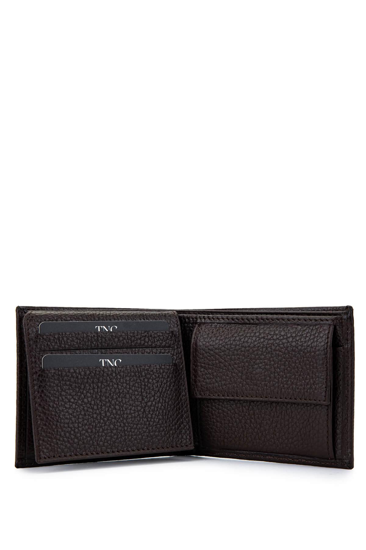 Tamer Tanca Erkek Hakiki Deri Kahverengi Cüzdan Cuzdan