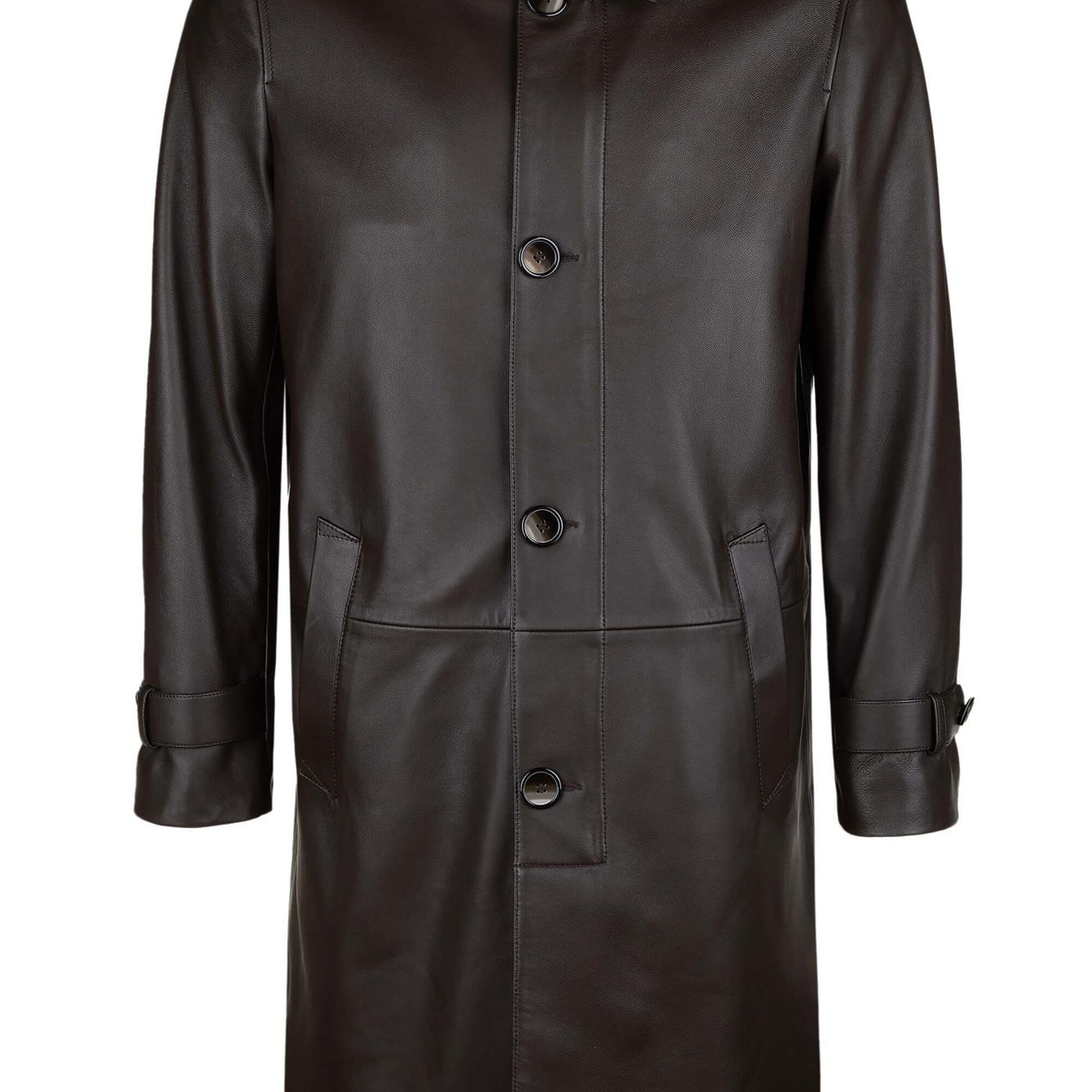 Tamer Tanca Erkek Hakiki Deri Kahverengi Deri Mont