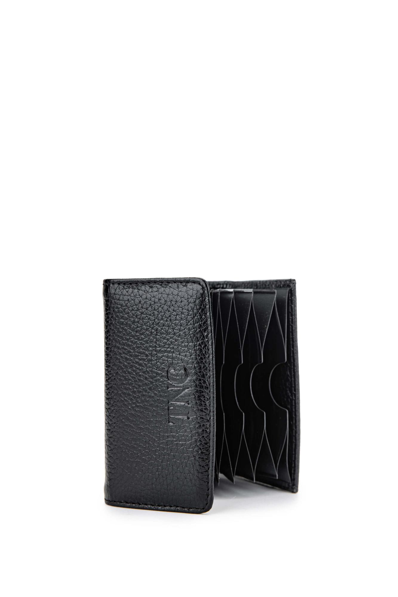 Tamer Tanca Erkek Hakiki Deri Siyah Kartlık