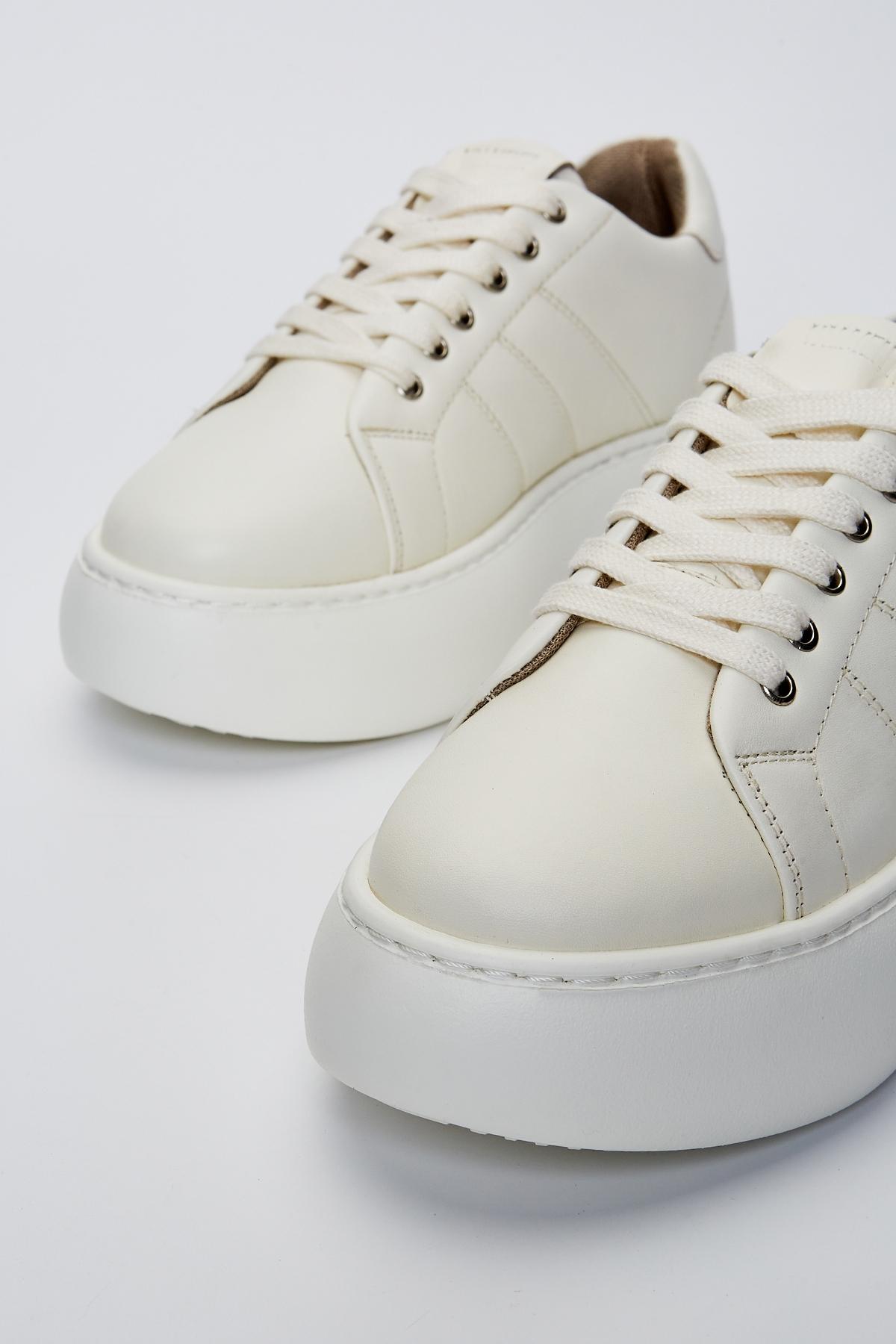 Valmenti Kadın Hakiki Deri Ekru Sneakers & Spor Ayakkabı