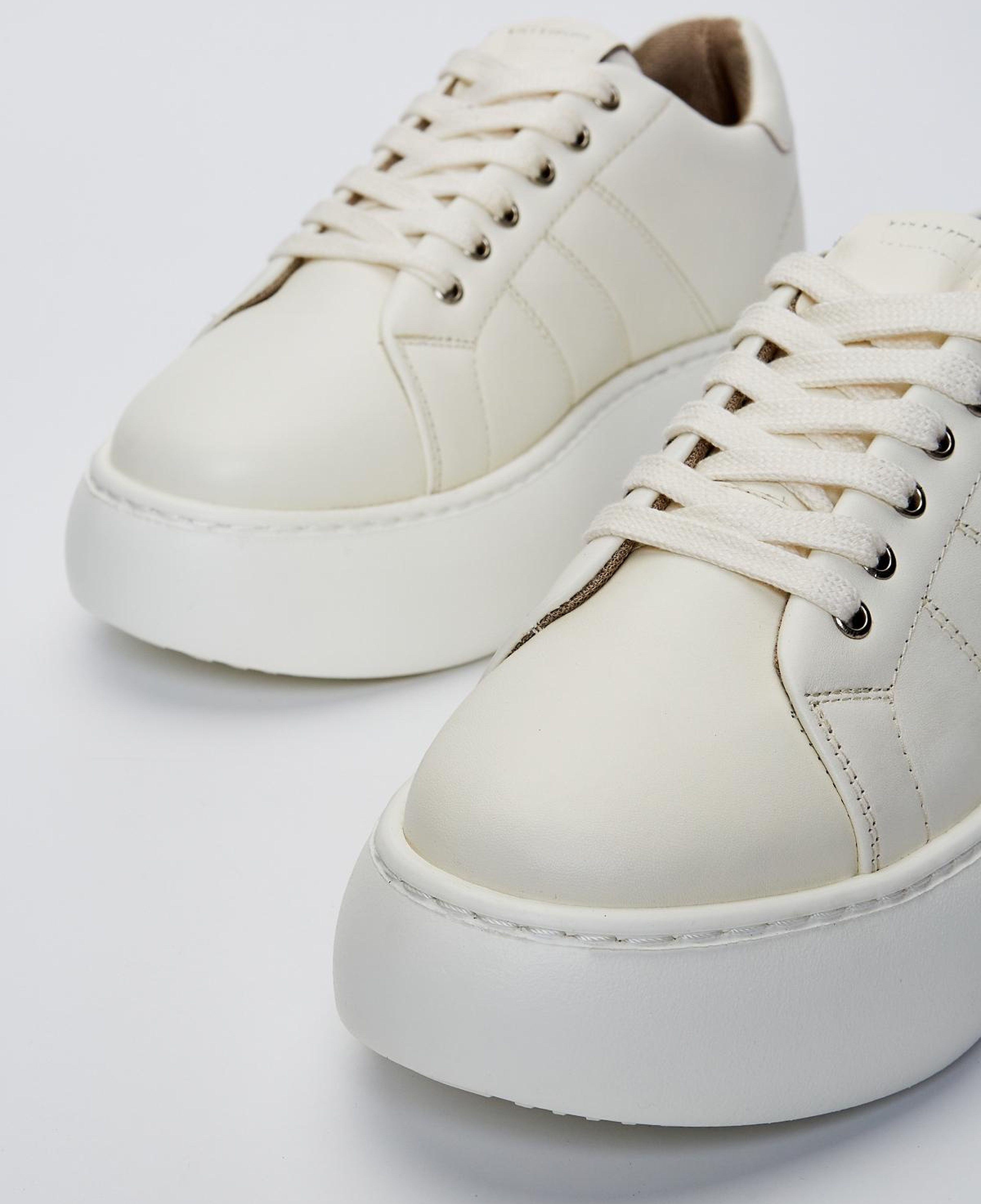 Valmenti Kadın Hakiki Deri Ekru Sneakers & Spor Ayakkabı