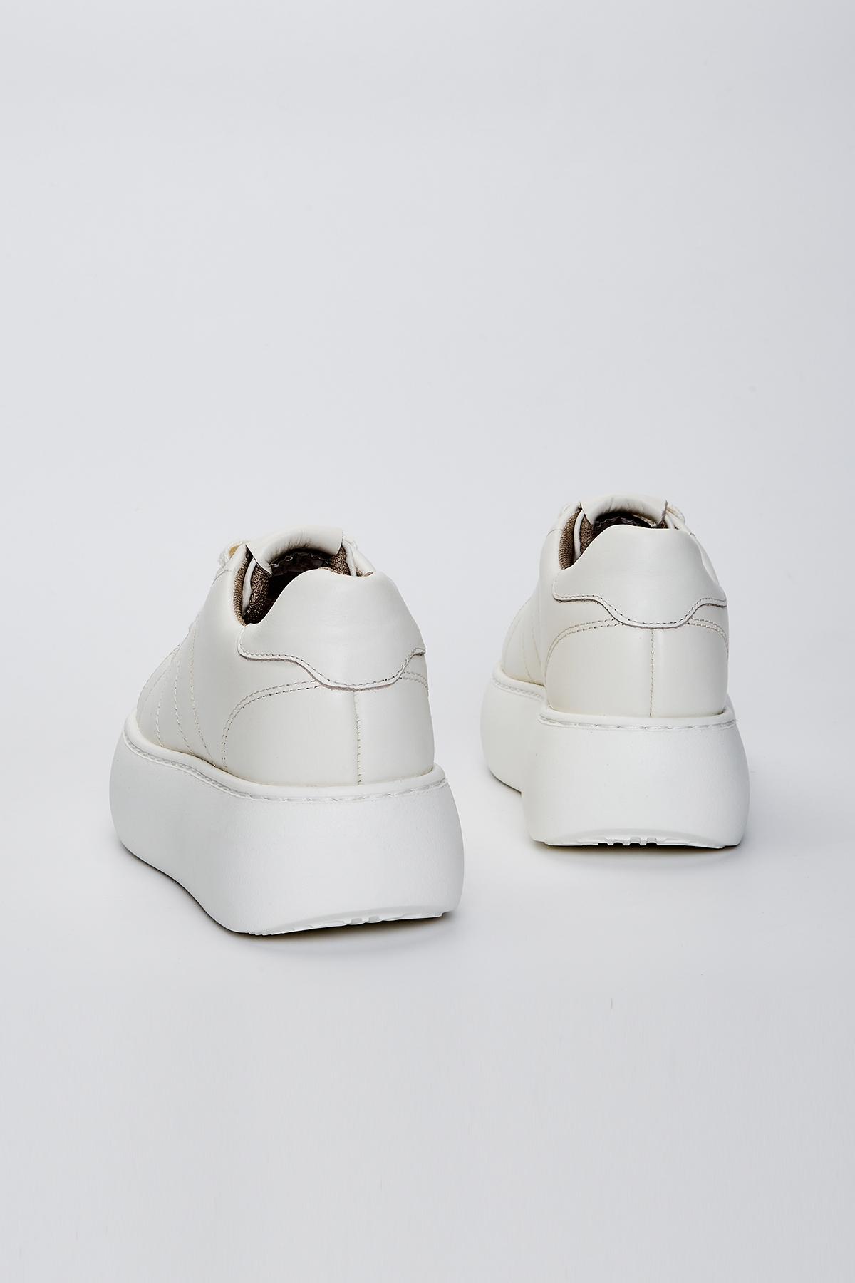 Valmenti Kadın Hakiki Deri Ekru Sneakers & Spor Ayakkabı