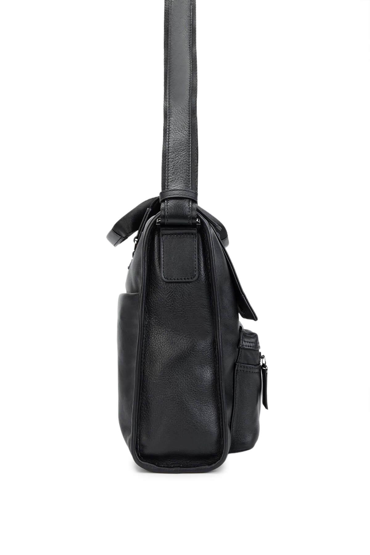 Tamer Tanca Erkek Hakiki Deri Siyah Evrak Çantası