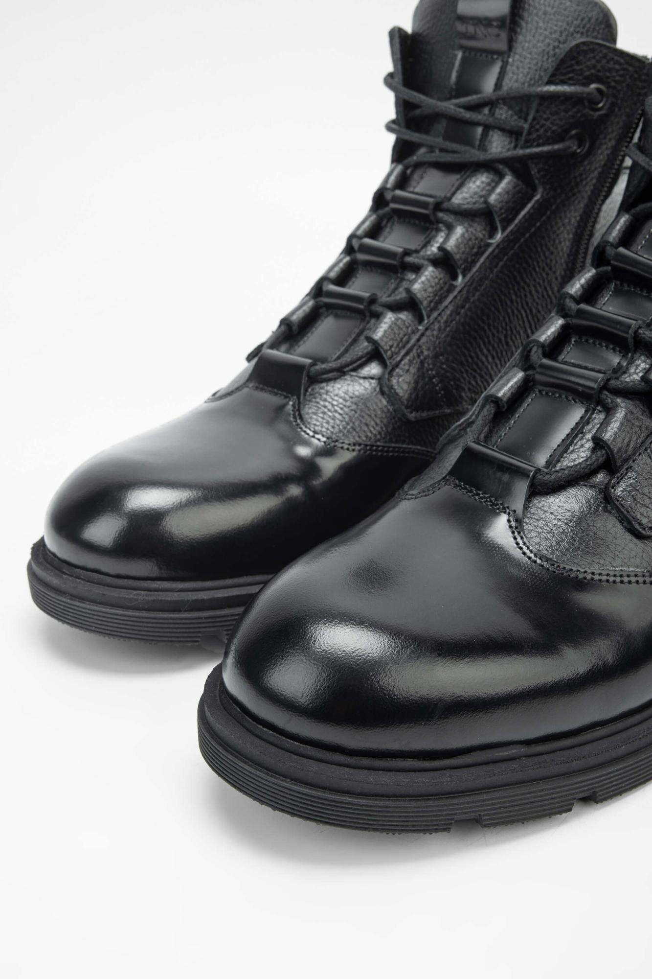 Tamer Tanca Erkek Hakiki Deri Siyah POSTAL Bot