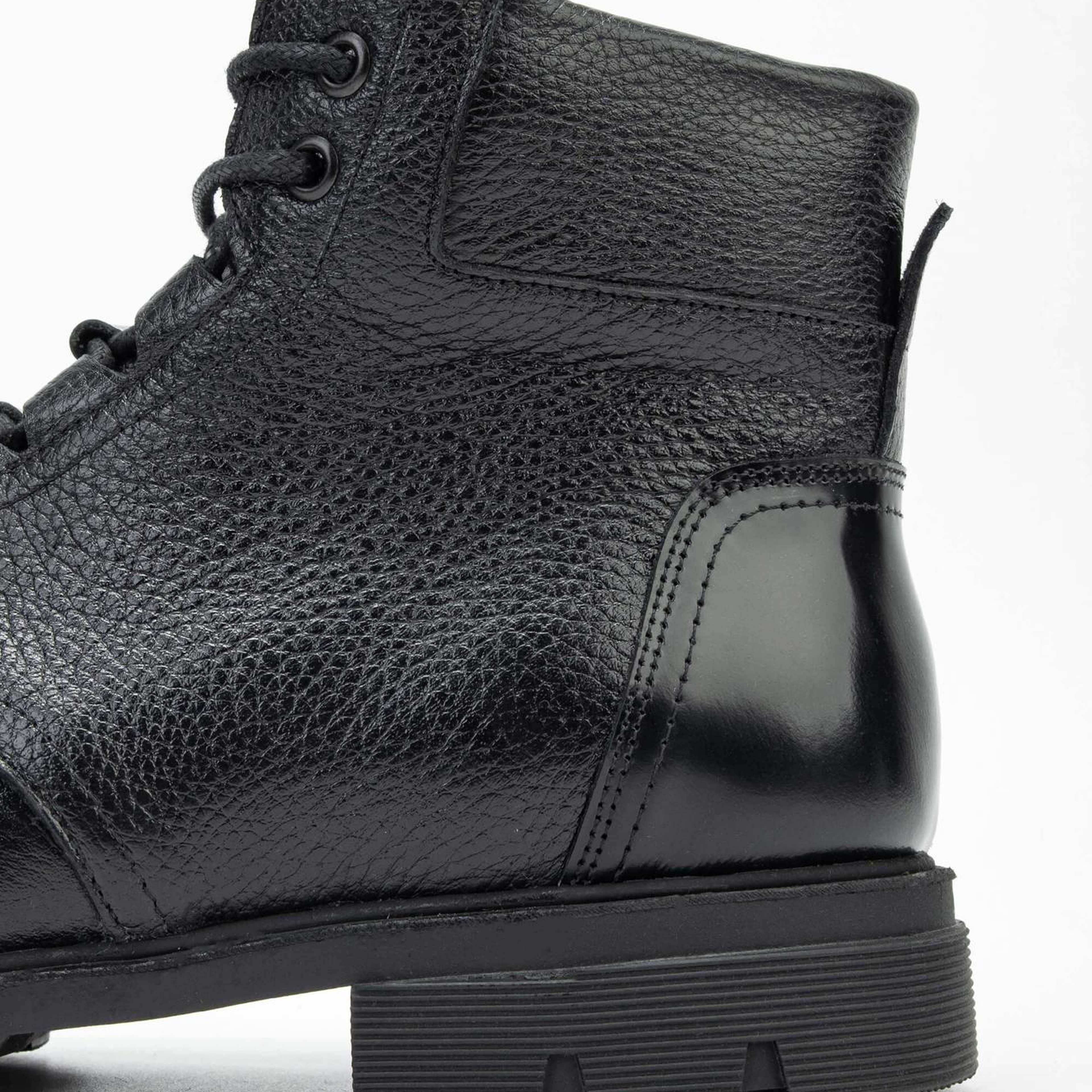 Tamer Tanca Erkek Hakiki Deri Siyah POSTAL Bot