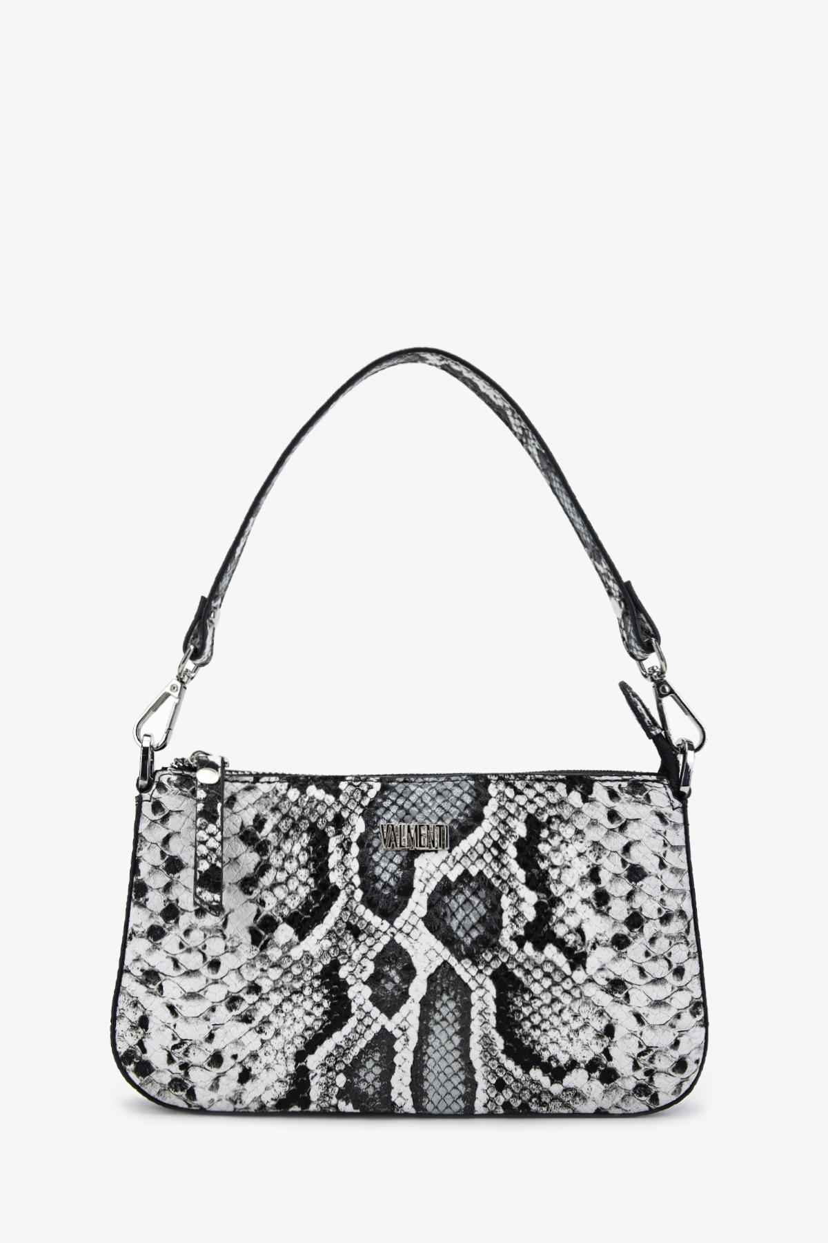 Valmenti Kadın Suni Deri Siyah/Beyaz Omuz Çanta