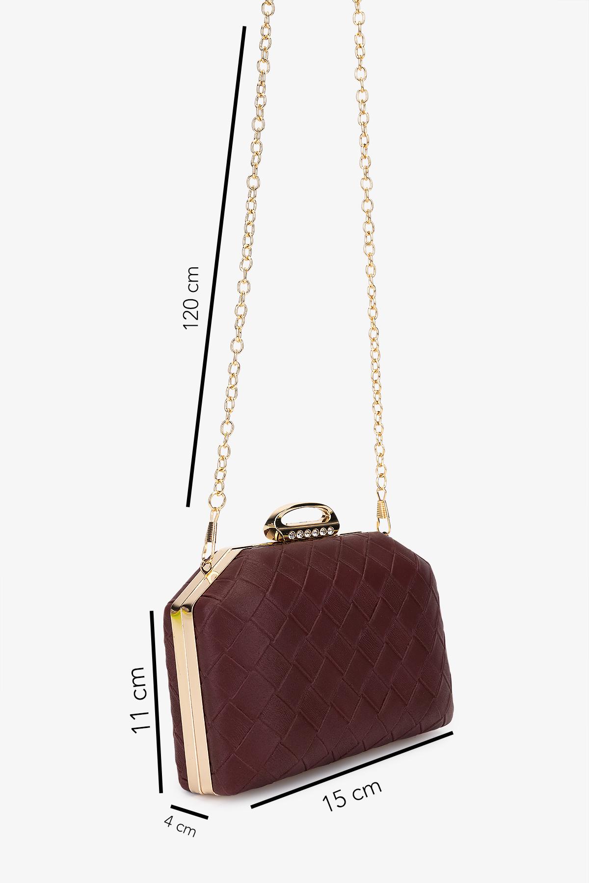 Valmenti Kadın Vegan Bordo Abiye Çanta