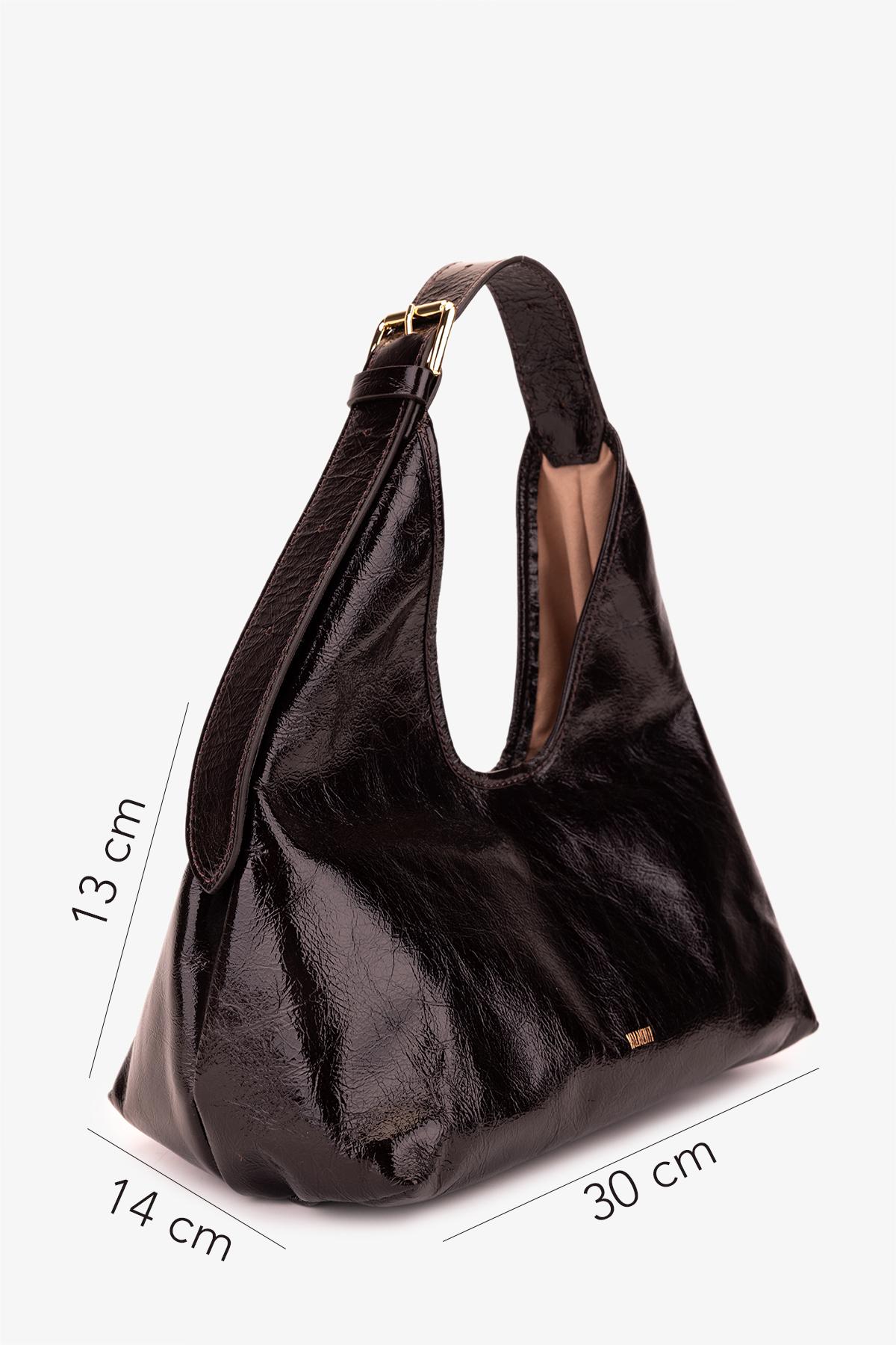 Valmenti Kadın Hakiki Deri Bordo Kol Çantası