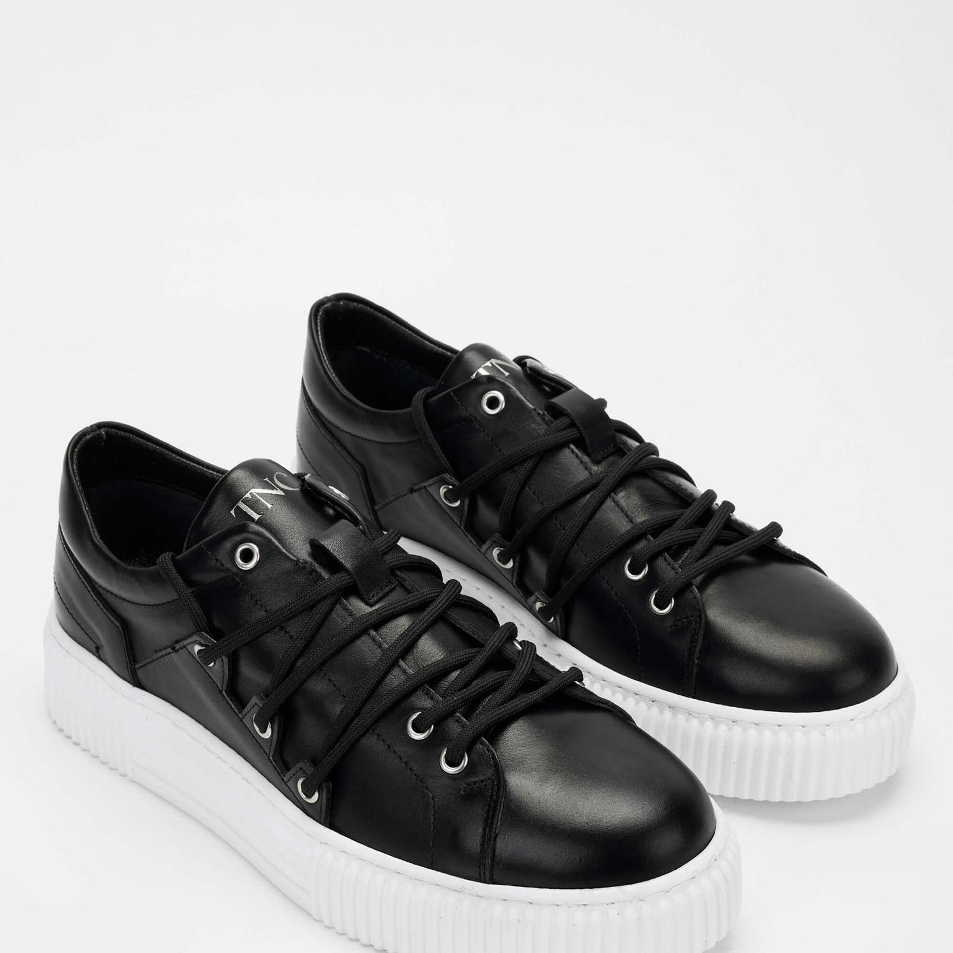 Tamer Tanca Erkek Hakiki Deri Siyah Sneakers & Spor Ayakkabı