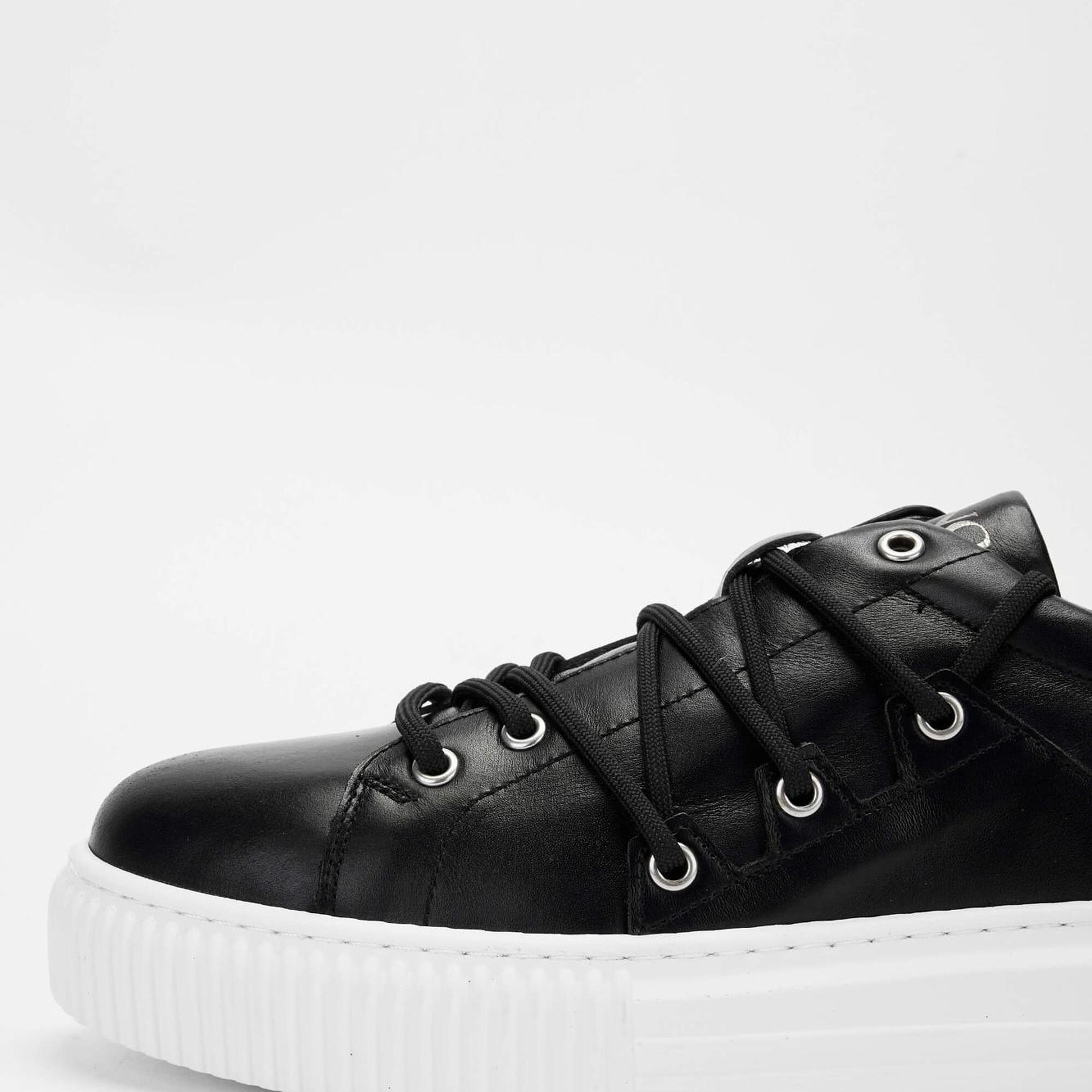 Tamer Tanca Erkek Hakiki Deri Siyah Sneakers & Spor Ayakkabı