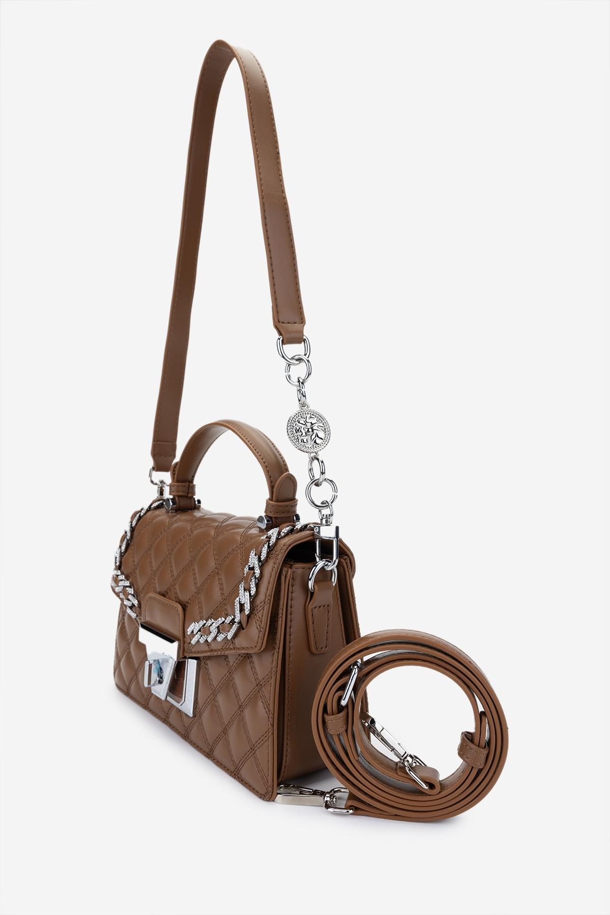 Valmenti Kadın Suni Deri Camel Omuz Çanta