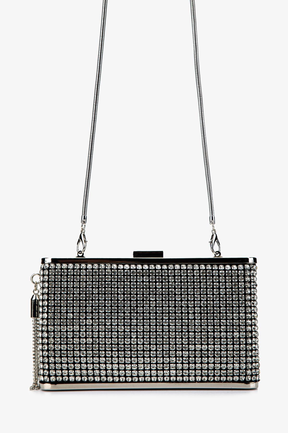 Valmenti Kadın Suni Deri Gri Omuz Çanta