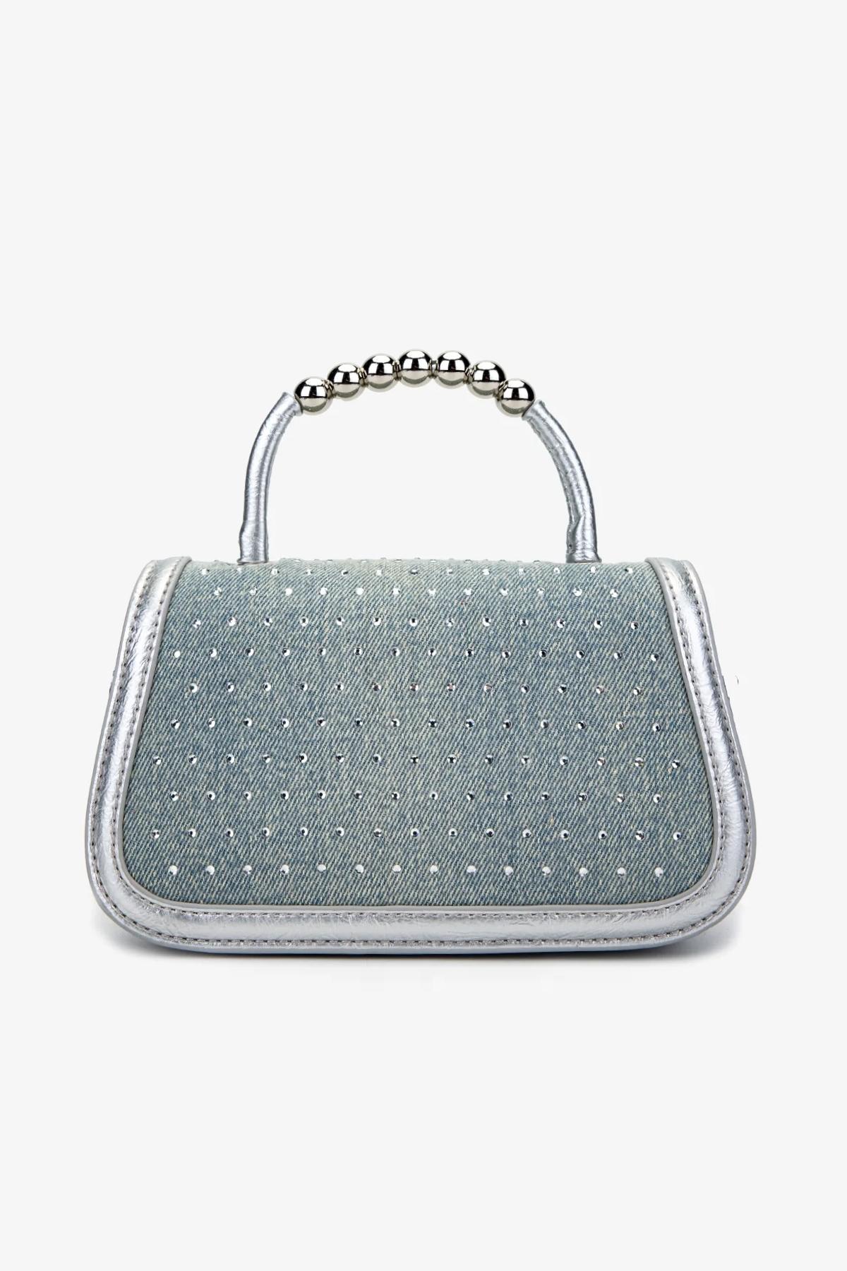 Valmenti Kadın Suni Deri Mavi Omuz Çanta