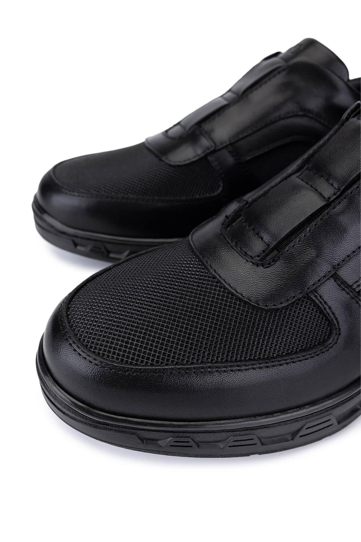Tamer Tanca Erkek Hakiki Deri Siyah Sneakers & Spor Bot