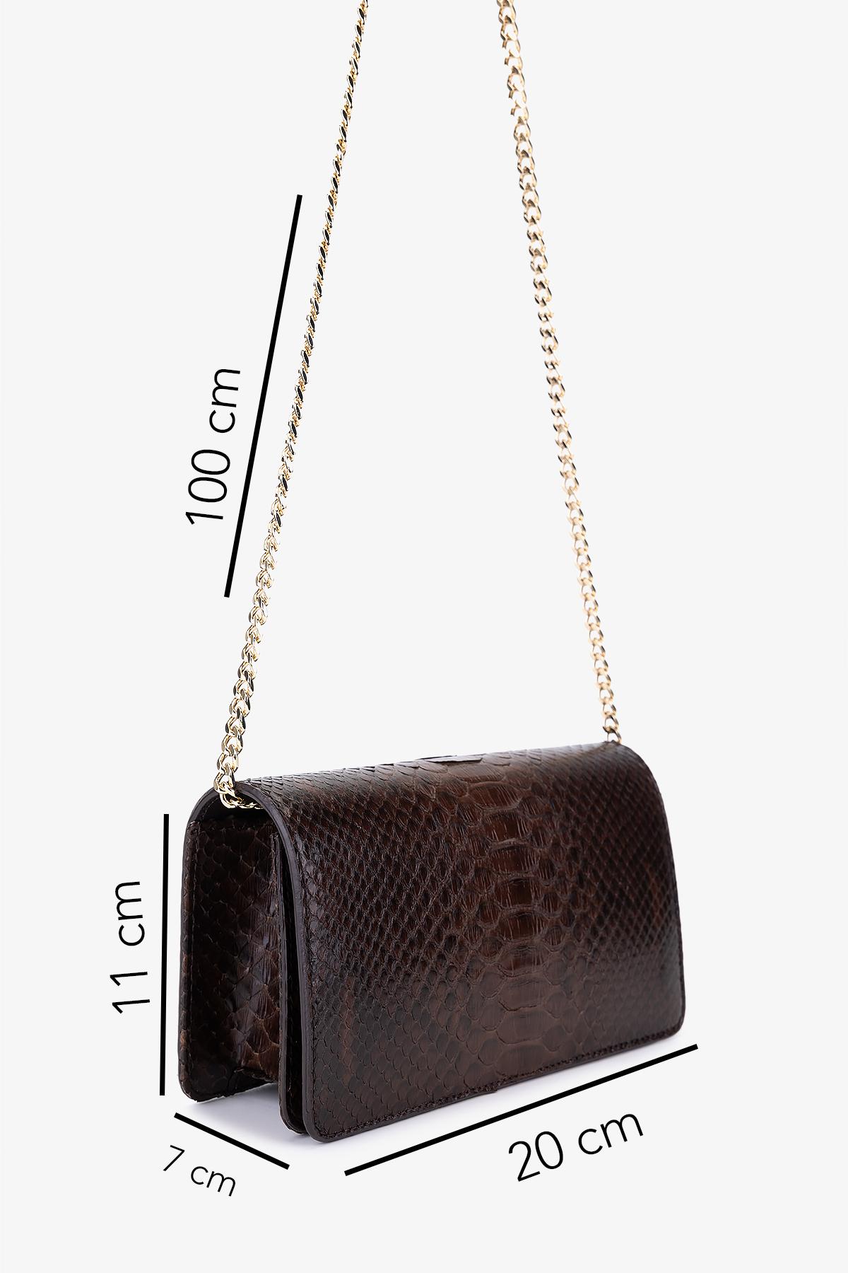 Valmenti Kadın Hakiki Deri Kahverengi Omuz Çanta