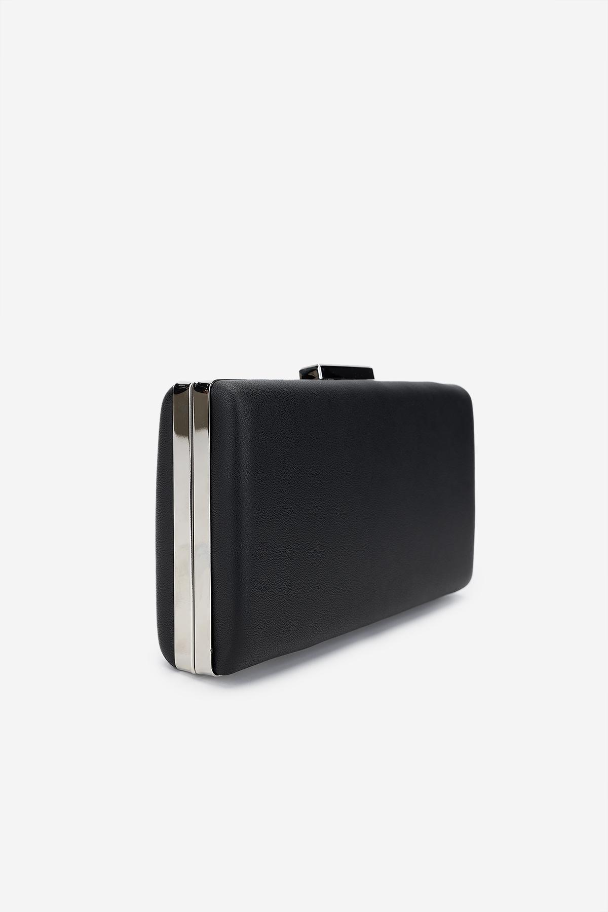 Valmenti Kadın Suni Deri Siyah Abiye Çanta