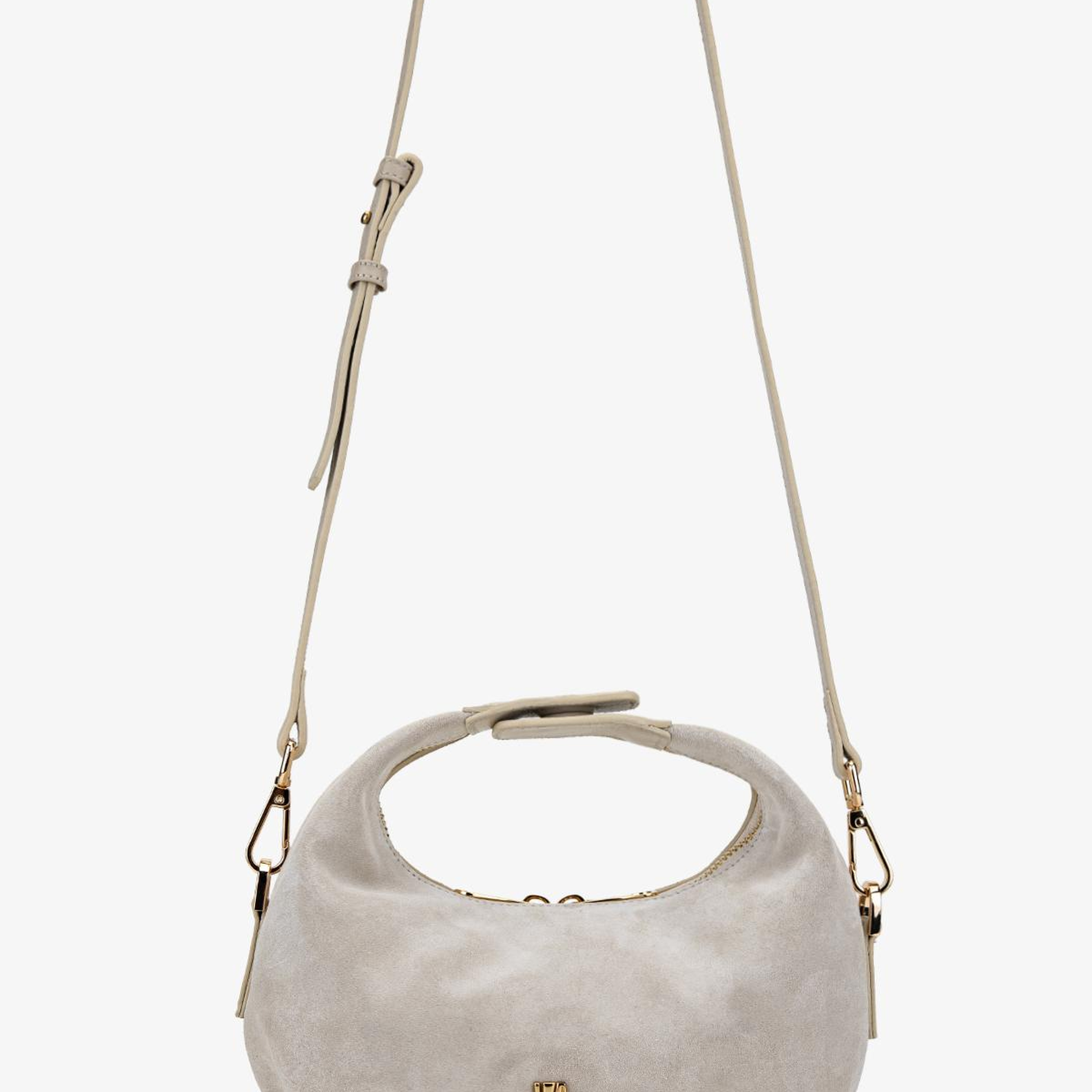 Valmenti Kadın Hakiki Deri Bej Süet El Çantası