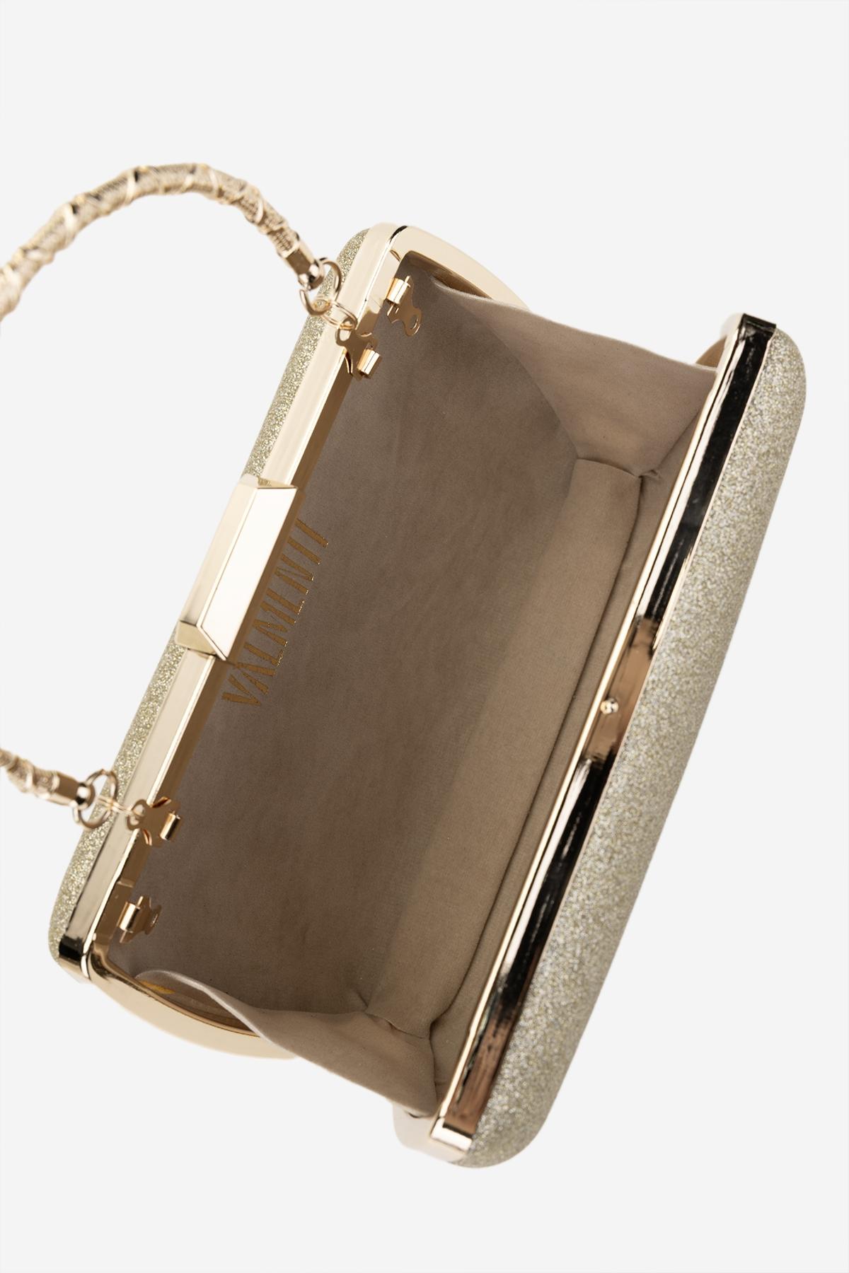 Valmenti Kadın Suni Deri Sarı Abiye Çanta