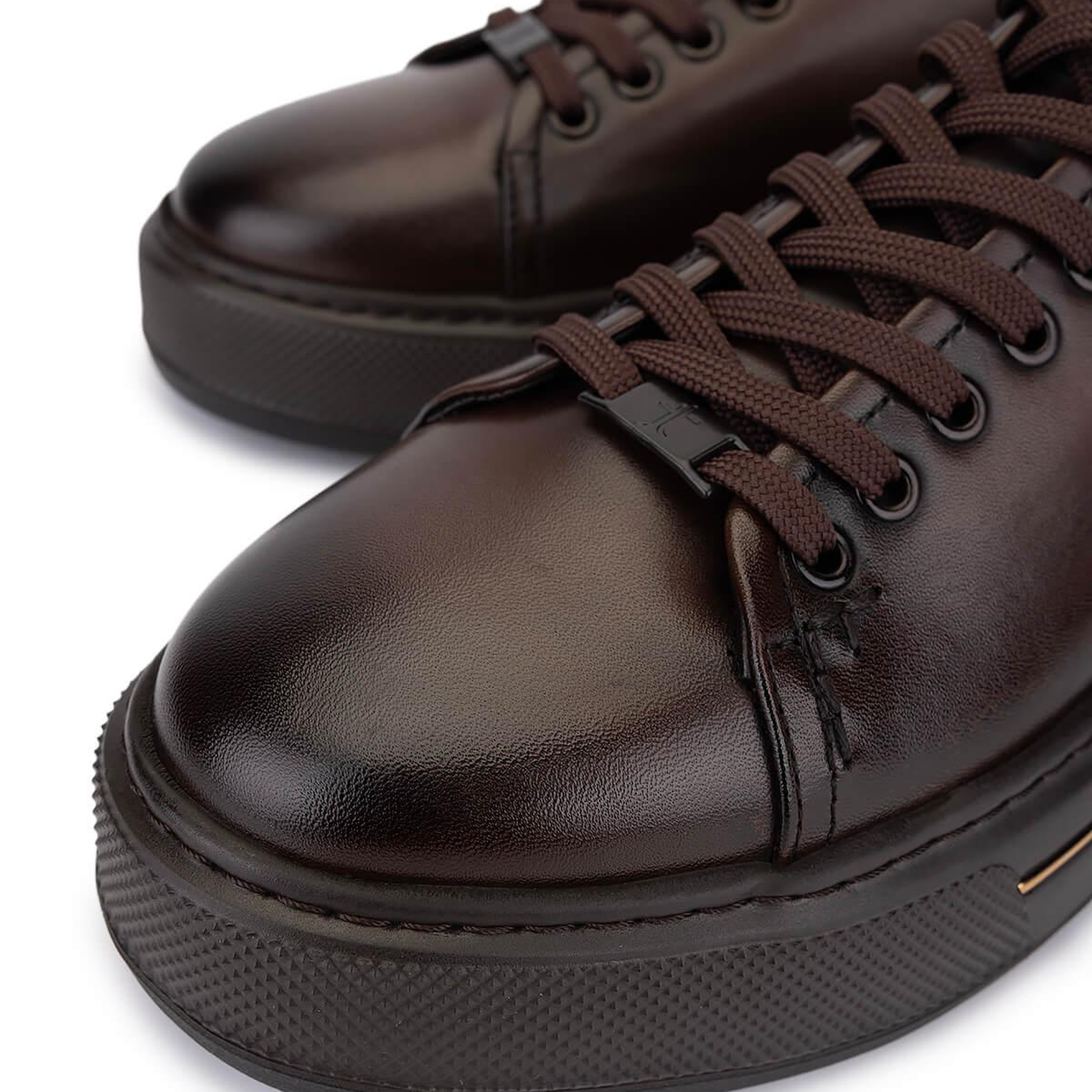 Tamer Tanca Erkek Hakiki Deri Kahverengi Sneakers & Spor Ayakkabı