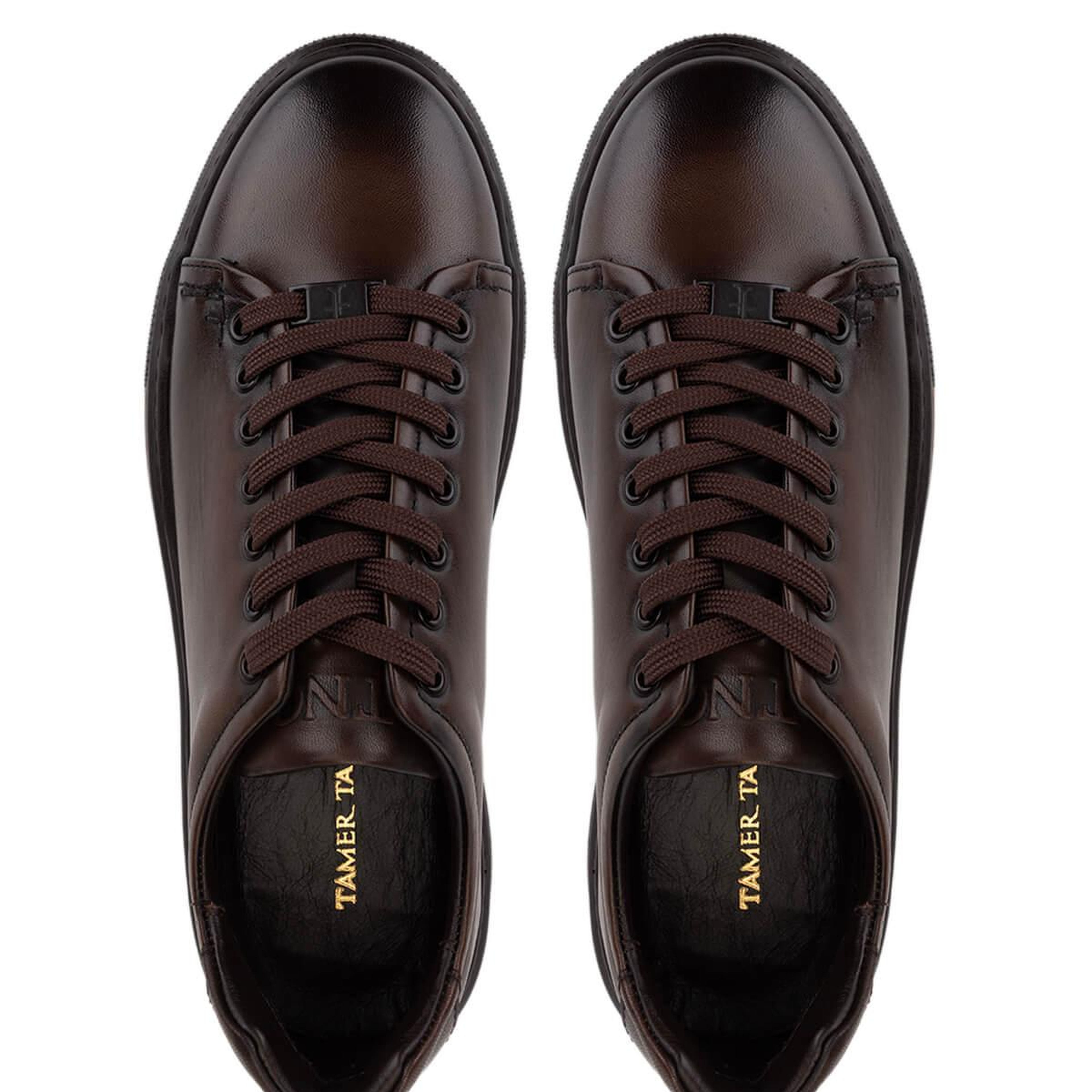 Tamer Tanca Erkek Hakiki Deri Kahverengi Sneakers & Spor Ayakkabı
