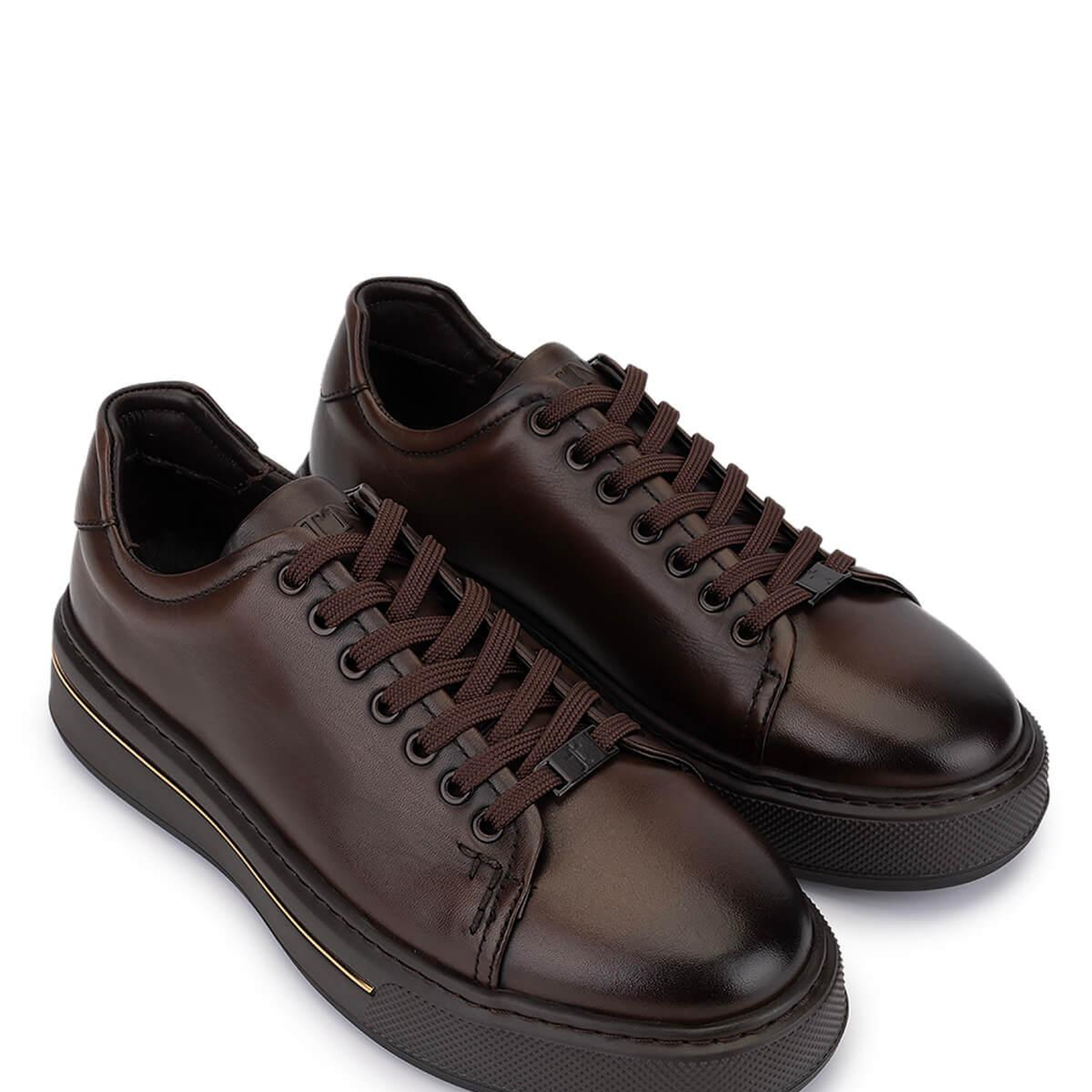 Tamer Tanca Erkek Hakiki Deri Kahverengi Sneakers & Spor Ayakkabı