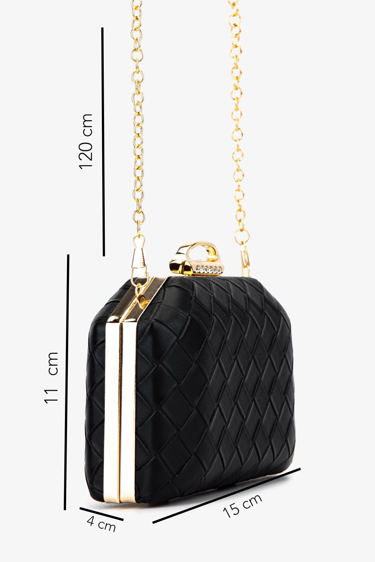 Valmenti Kadın Vegan Siyah Abiye Çanta