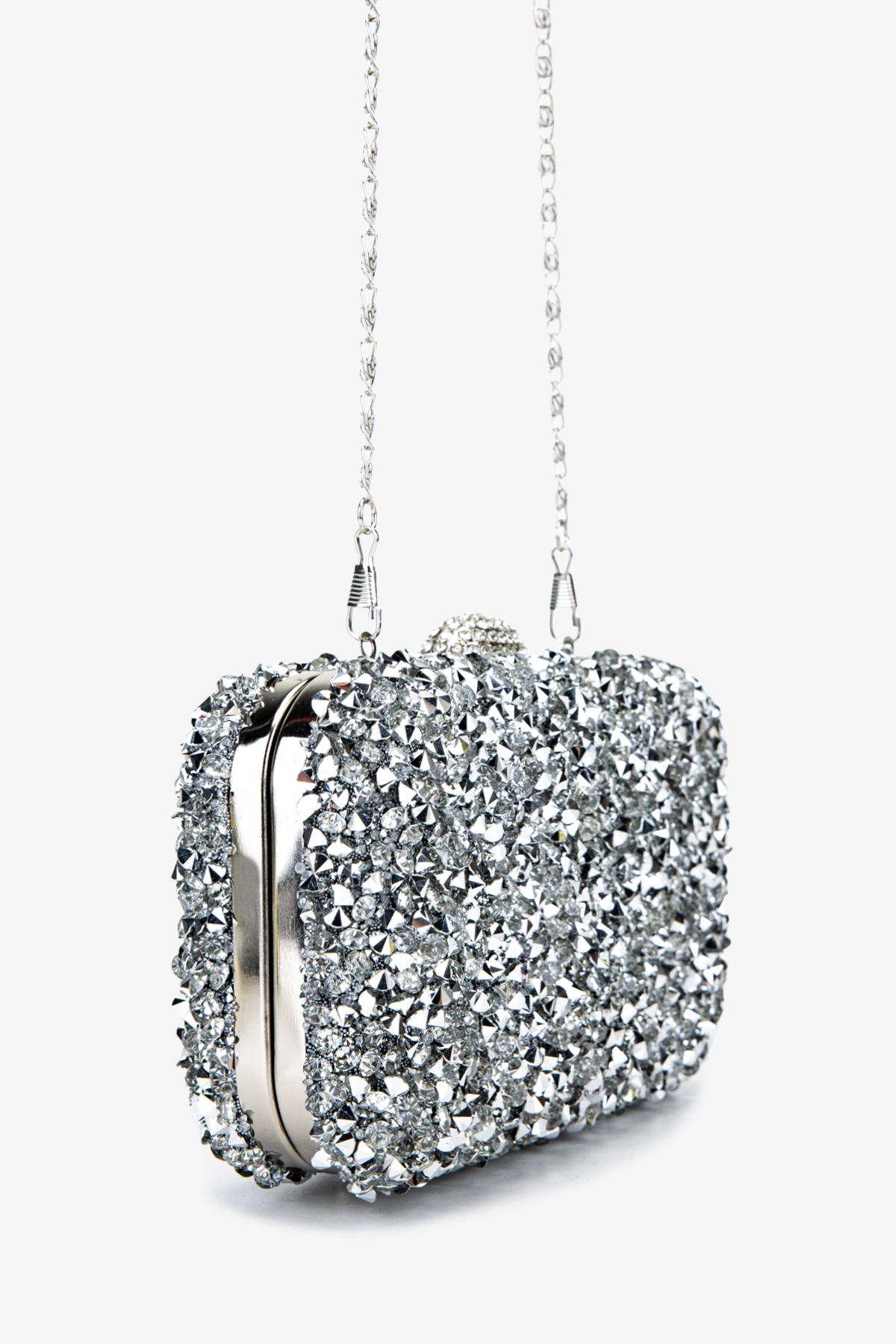 Valmenti Kadın Vegan Gri Abiye Çanta