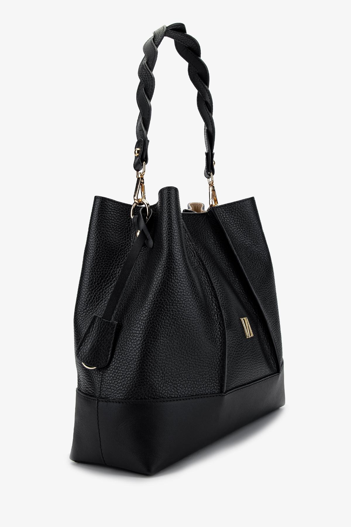 Valmenti Kadın Hakiki Deri Siyah Floter Omuz Çanta