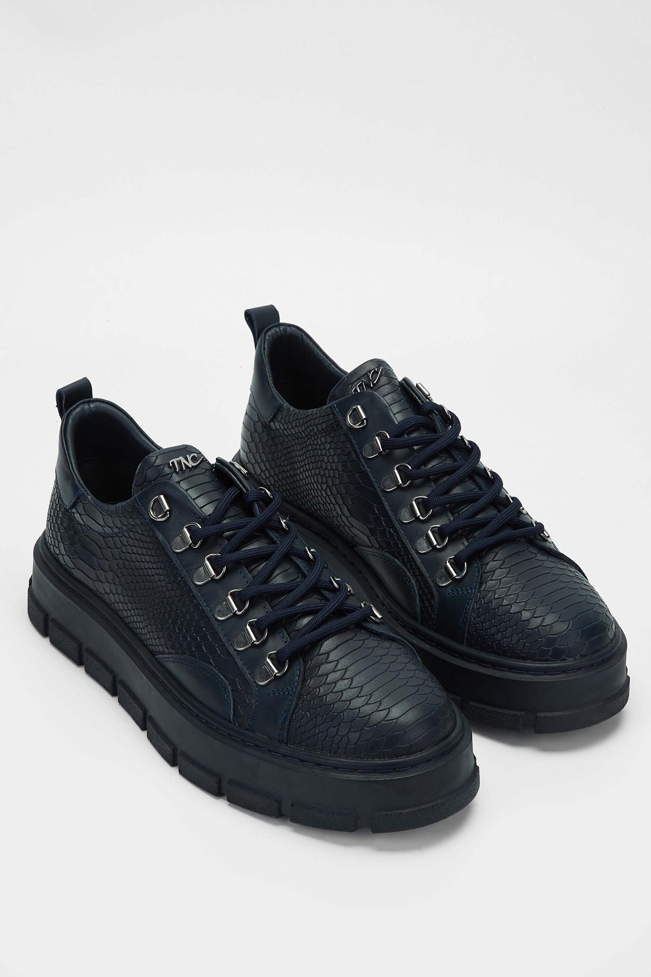 Tamer Tanca Erkek Hakiki Deri Lacivert Sneakers & Spor Ayakkabı